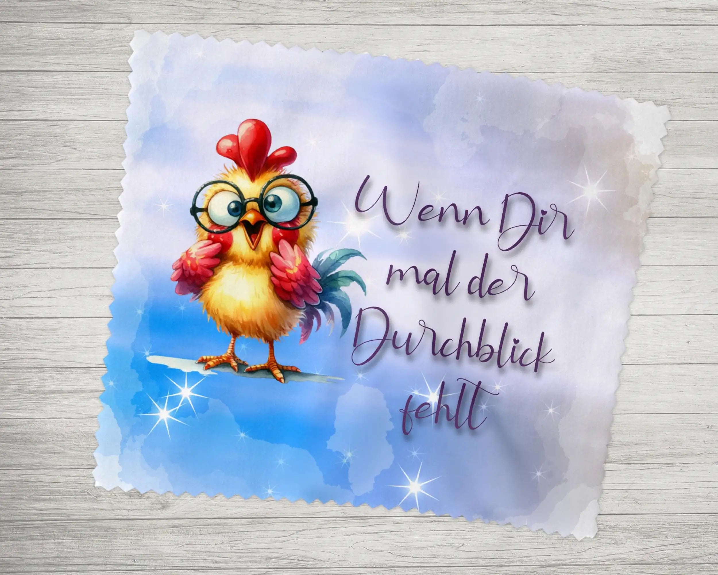 Brillenputztuch Wenn Dir mal der Durchblick fehlt Huhn