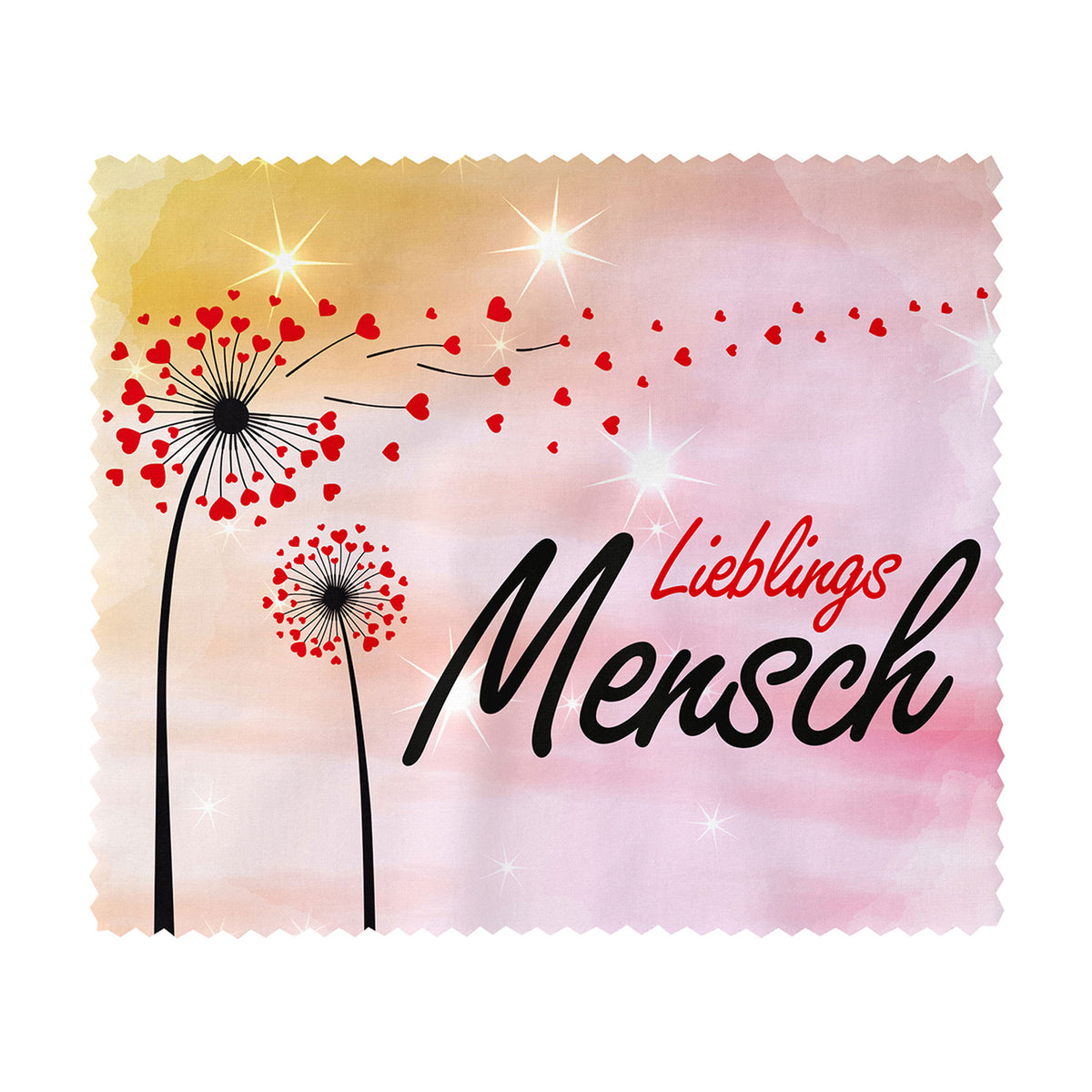 Brillenputztuch - Objektivtuch Lieblings Mensch Pusteblume