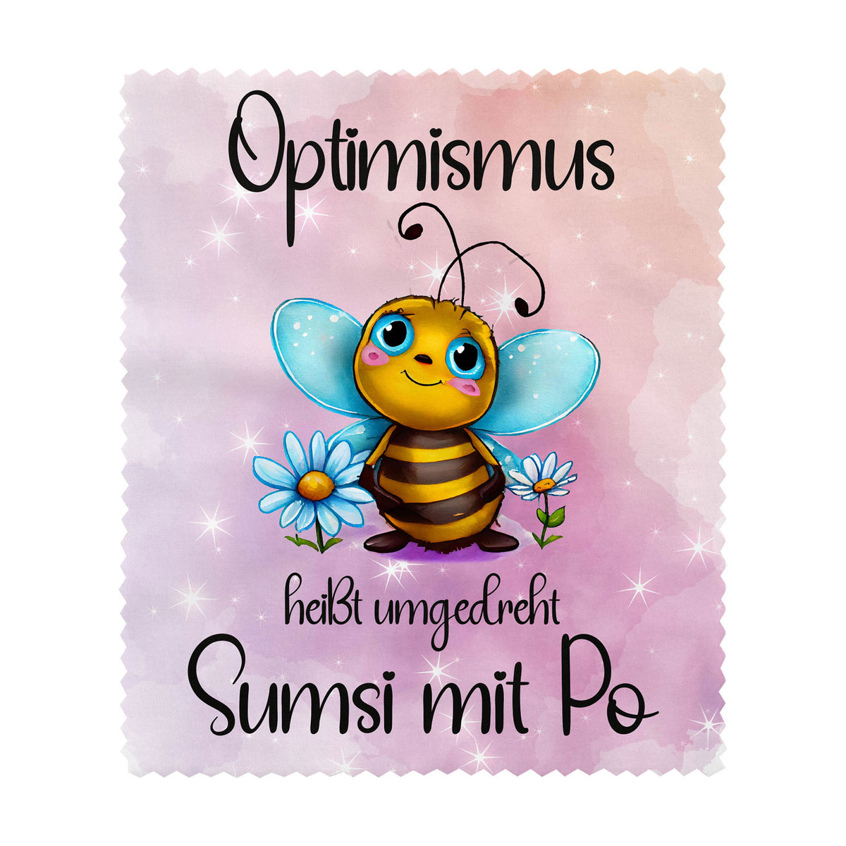 Brillenputztuch - Objektivtuch Optimismus Sumsi mit Po