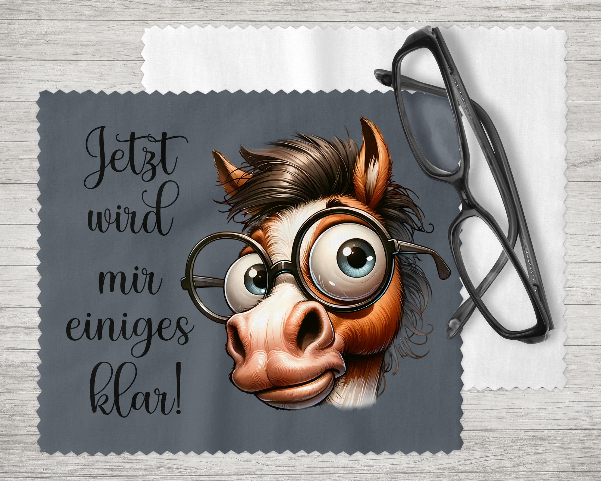 Brillenputztuch - Objektivtuch Jetzt wird mir einiges Klar! Pferd