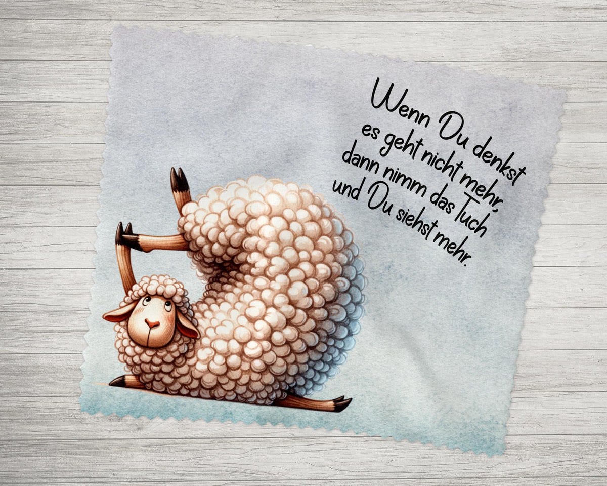 Brillenputztuch - Yoga Schaf