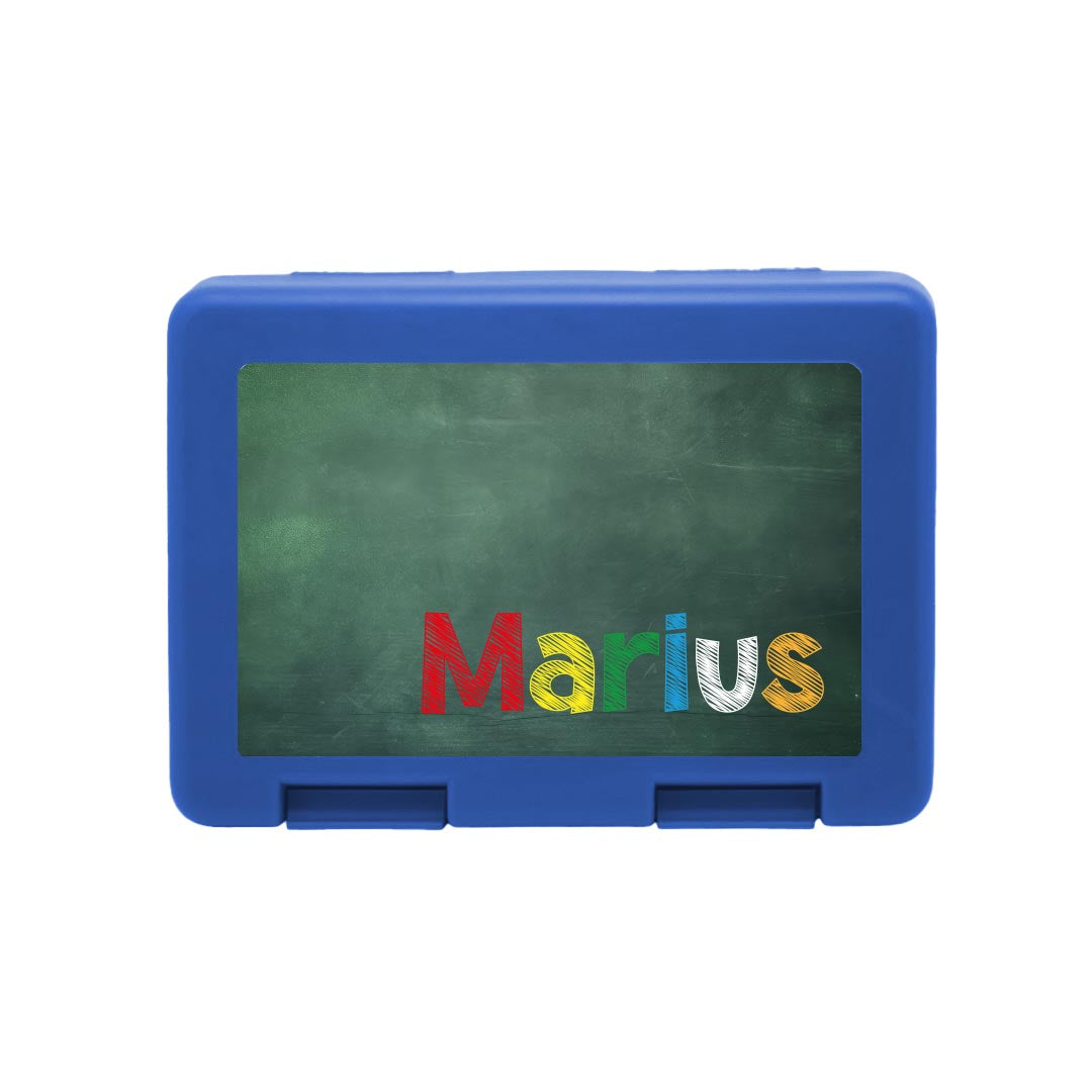 Personalisierte Brotdose mit "Endlich Schulkind" Design