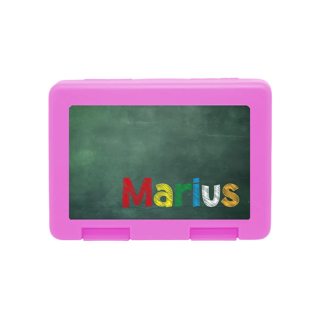 Personalisierte Brotdose mit "Endlich Schulkind" Design