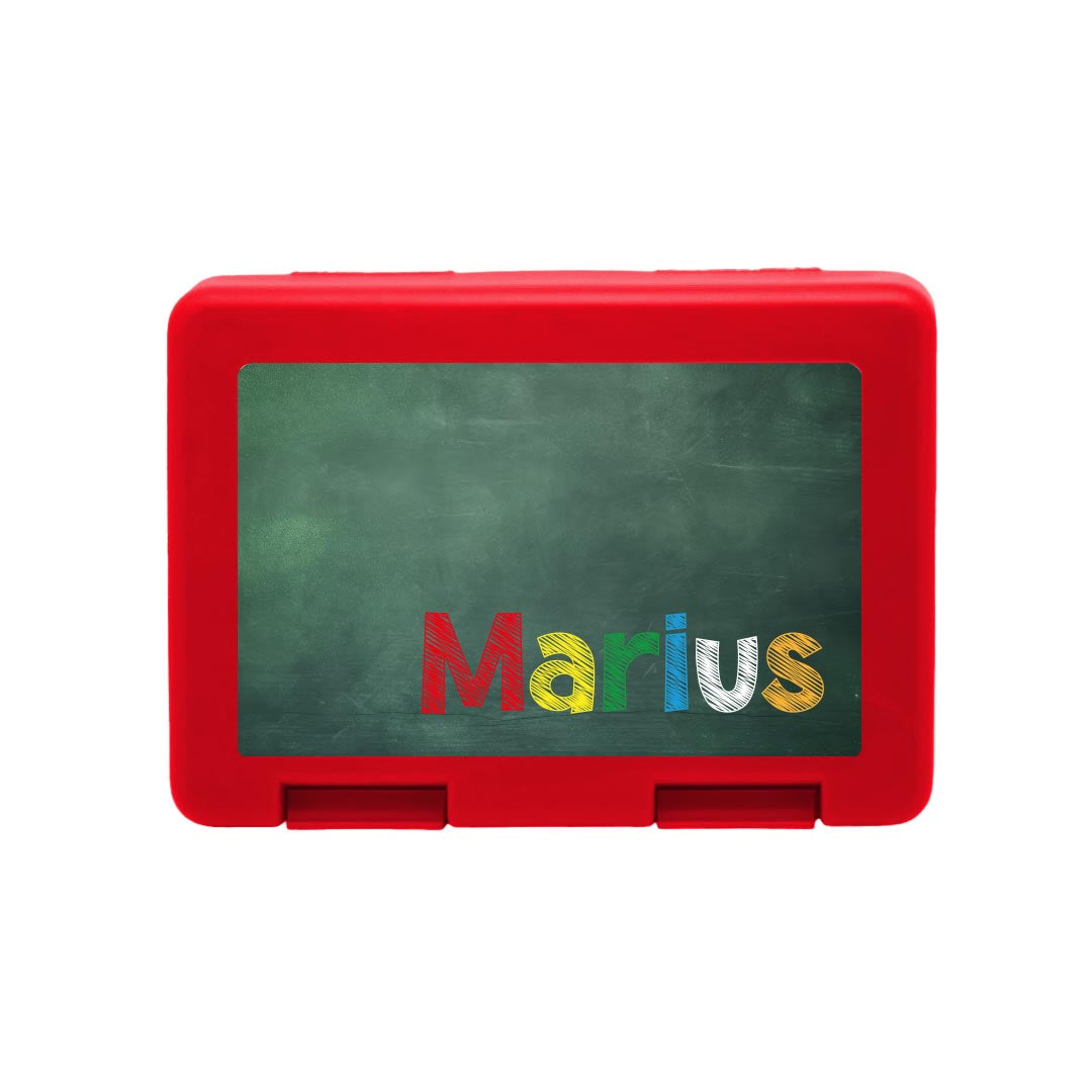 Personalisierte Brotdose mit "Endlich Schulkind" Design