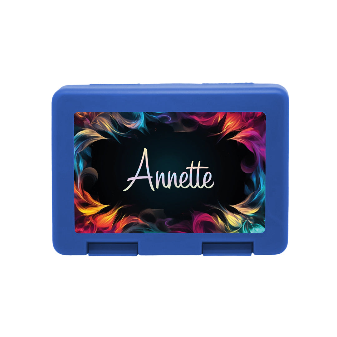 Personalisierte Brotdose mit Flames-Motiv