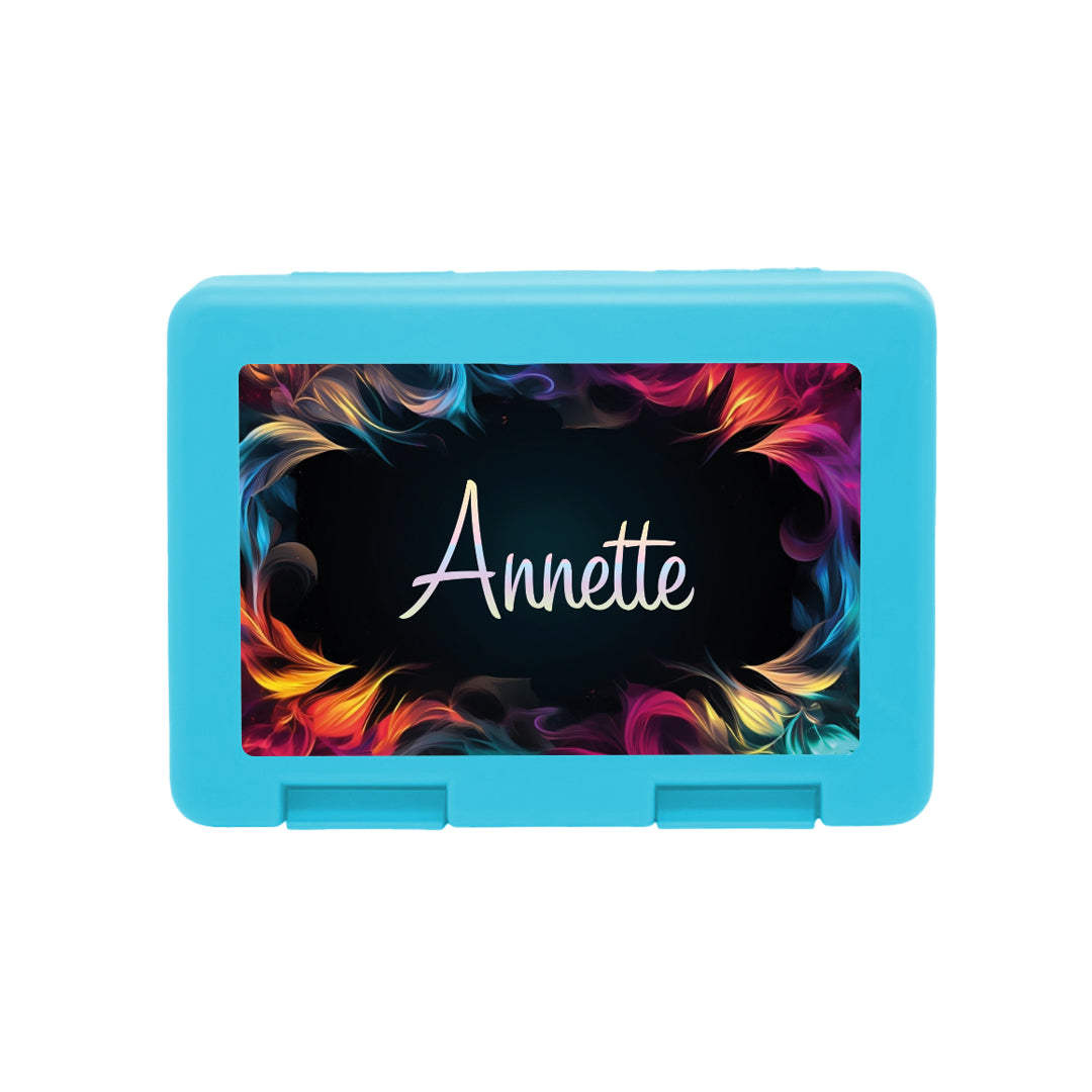 Personalisierte Brotdose mit Flames-Motiv