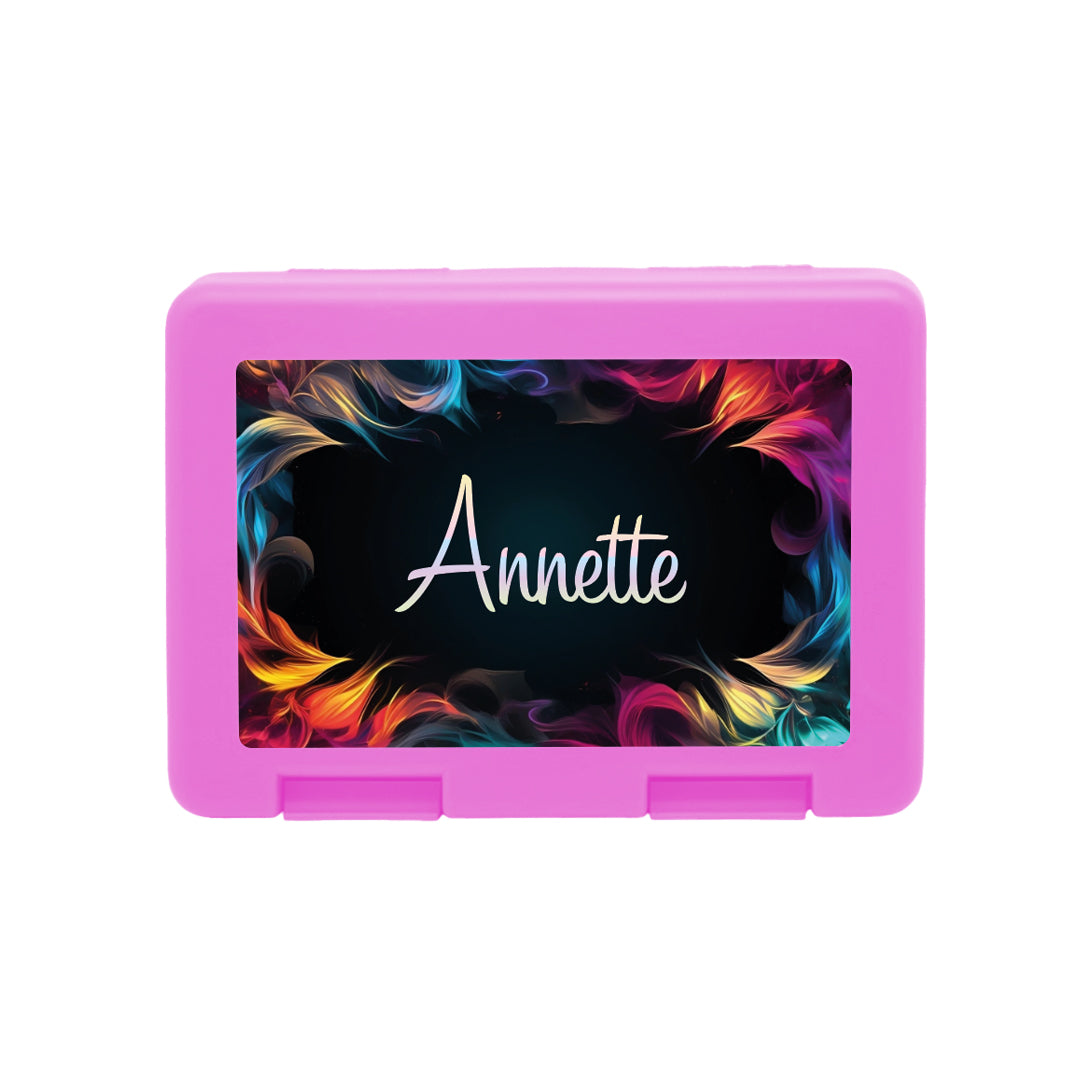 Personalisierte Brotdose mit Flames-Motiv