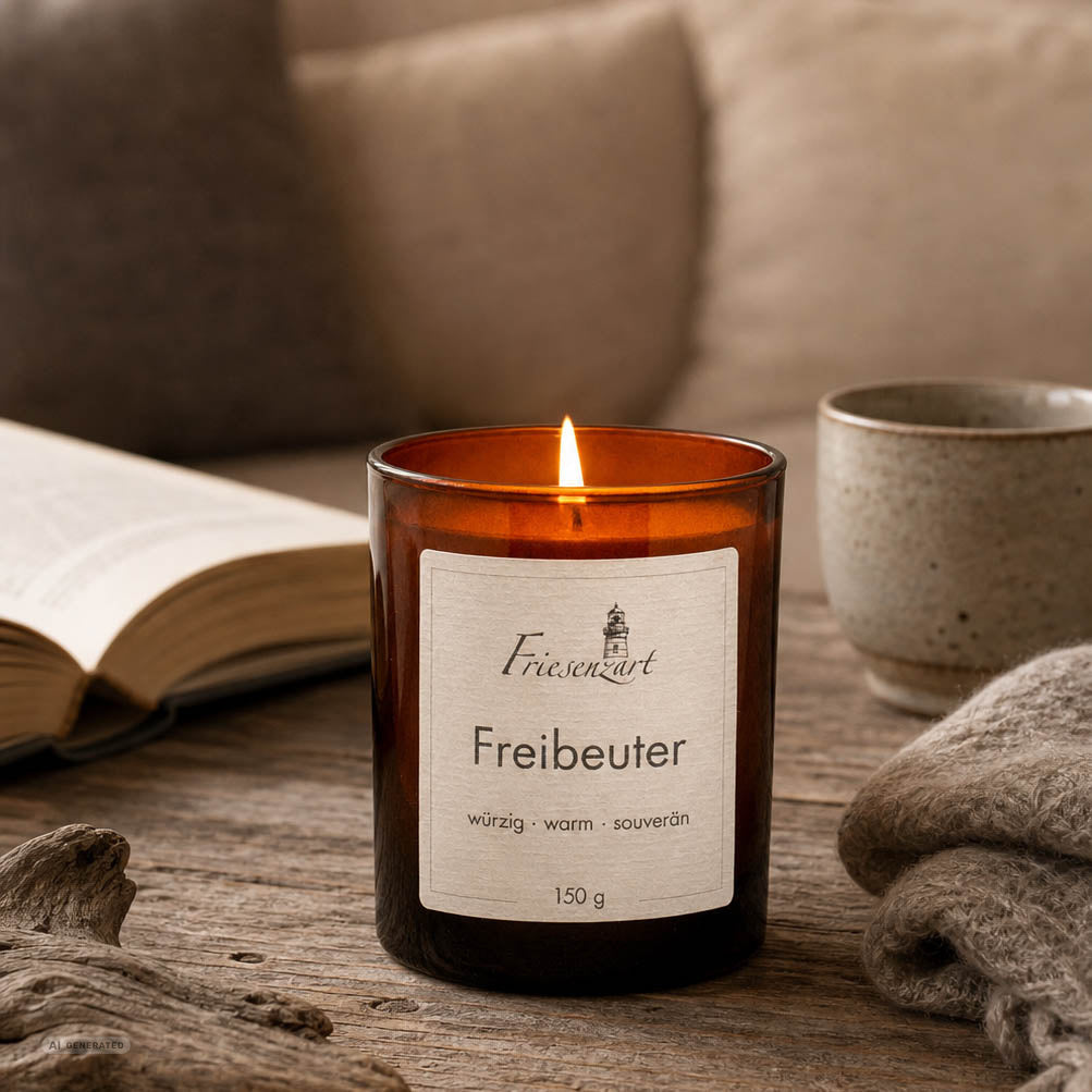 Duftkerze Freibeuter würzig · warm · souverän