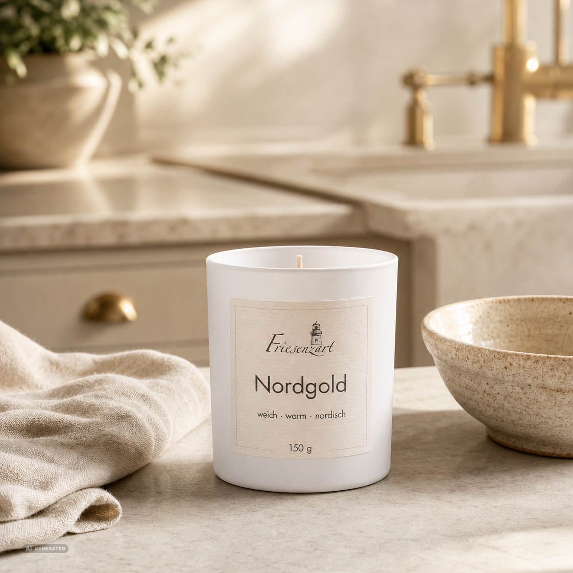 Duftkerze Nordgold weich · warm · nordisch