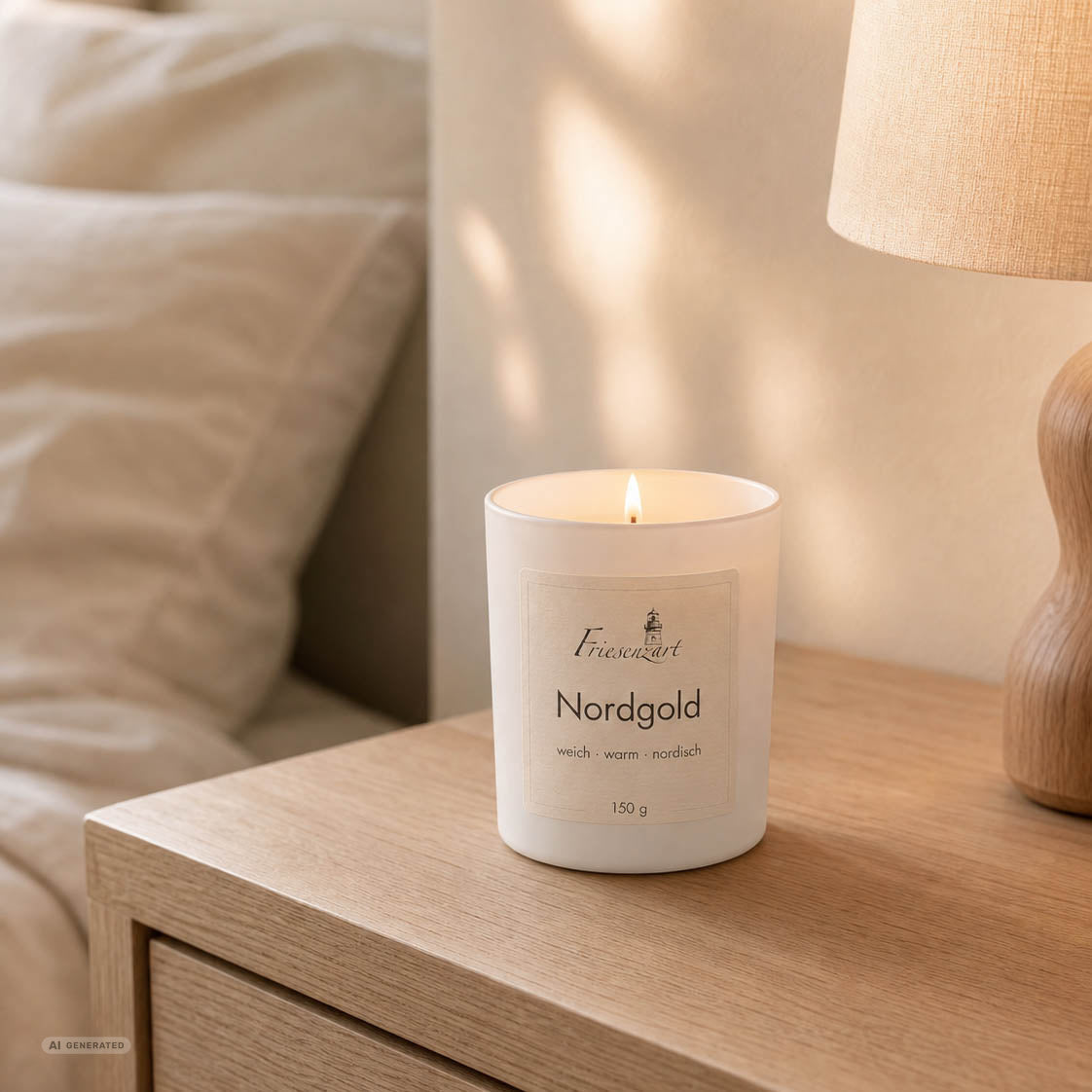 Duftkerze Nordgold weich · warm · nordisch