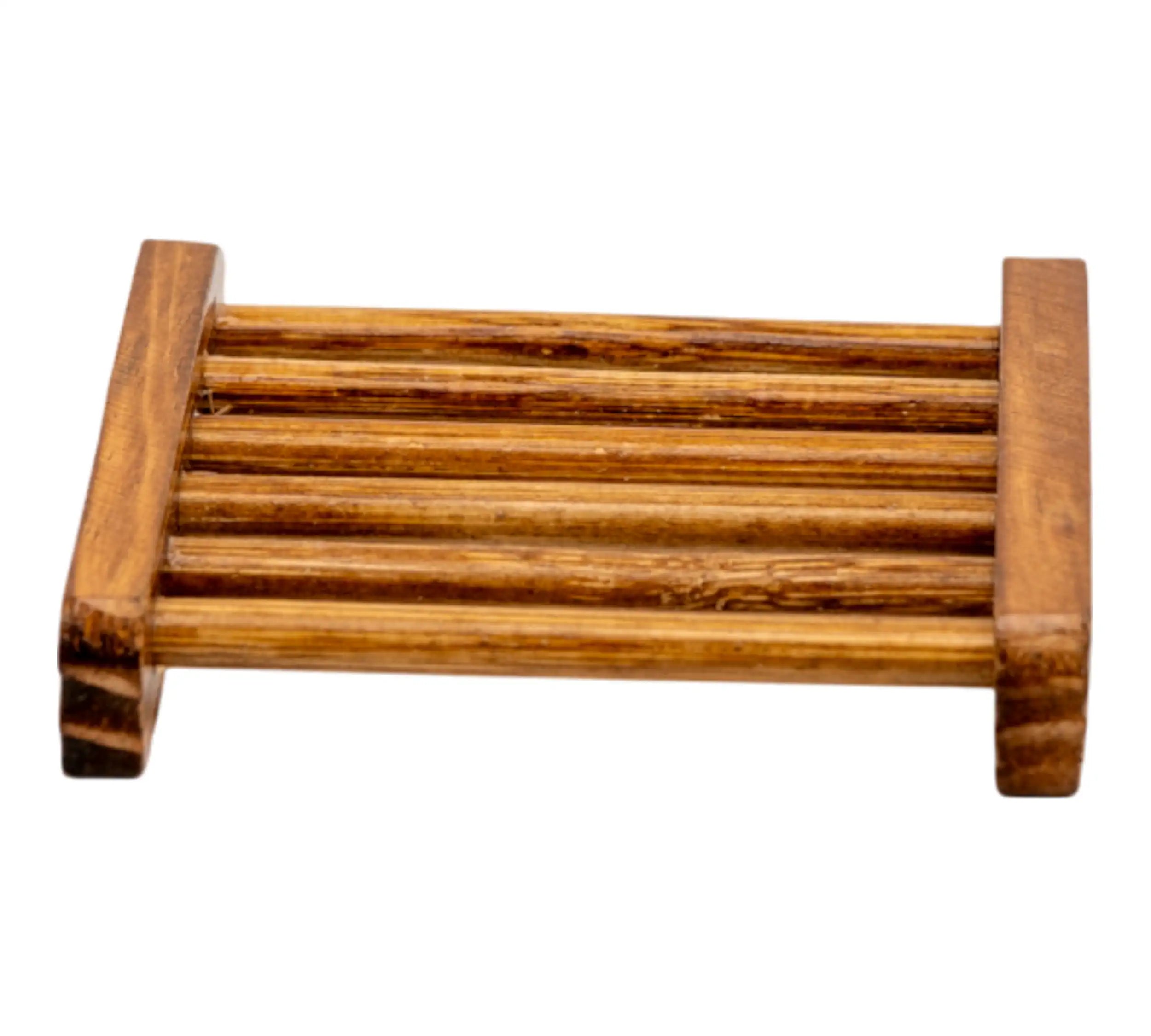 Seifengitter aus dunklem Holz – natürlich & funktional