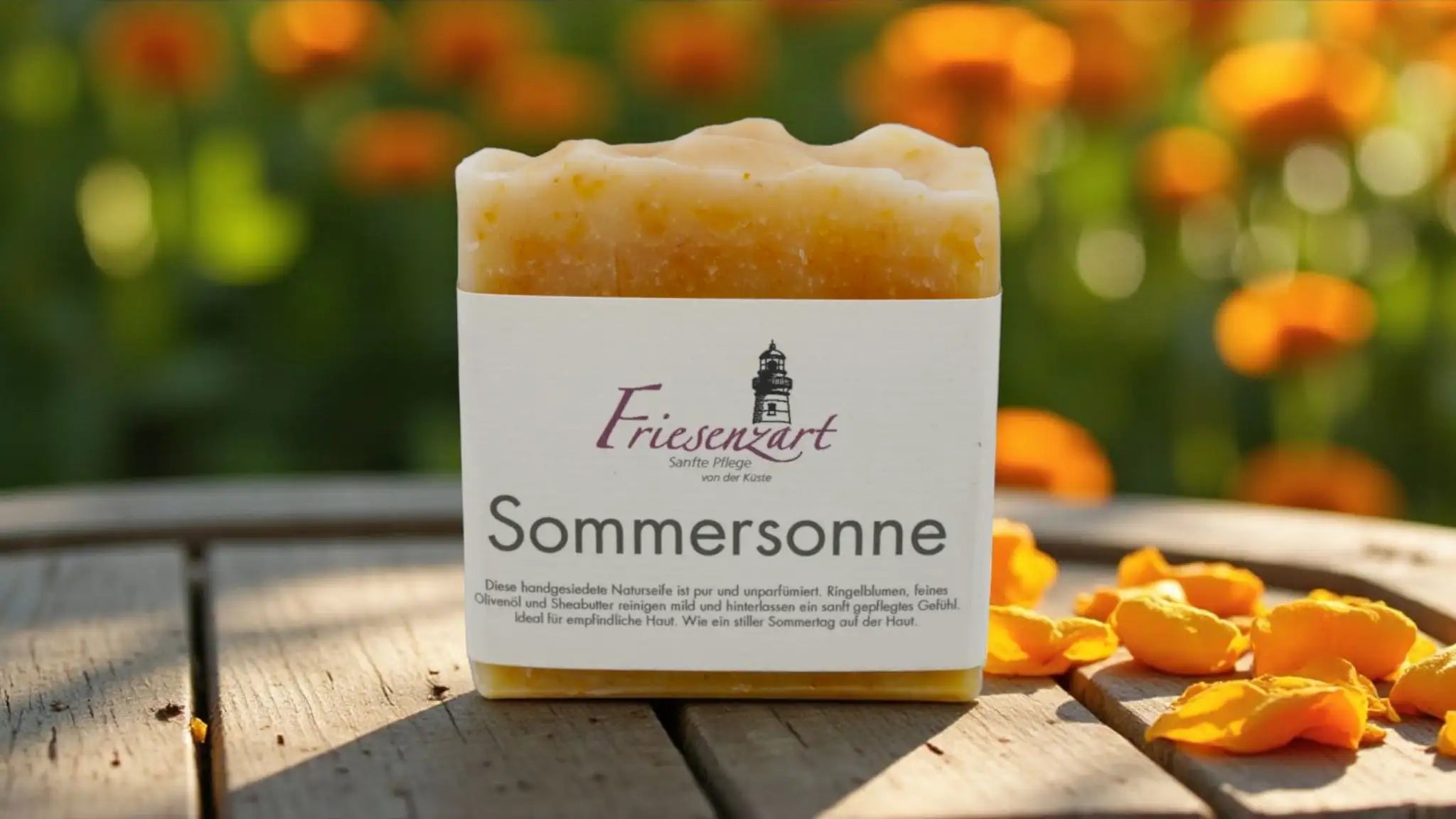 Sommersonne – Duftfreie Ringelblumen-Seife, extra sanft