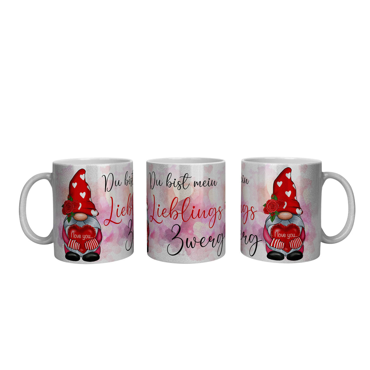 Glitzertasse - Du bist mein Lieblings Gnome