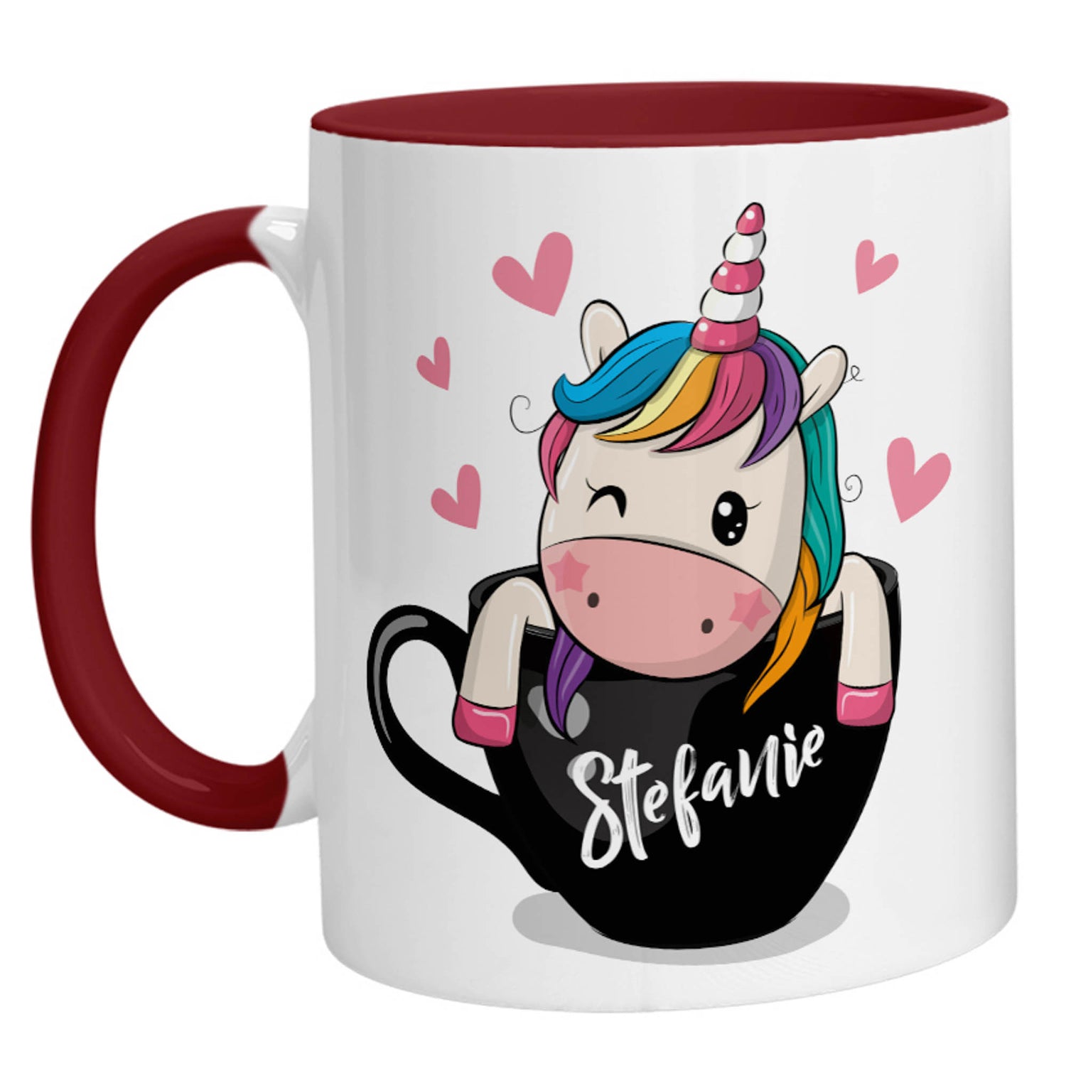 Tasse - Namenstasse Einhorn in Tasse (Personalisiert) - Zwergenstick