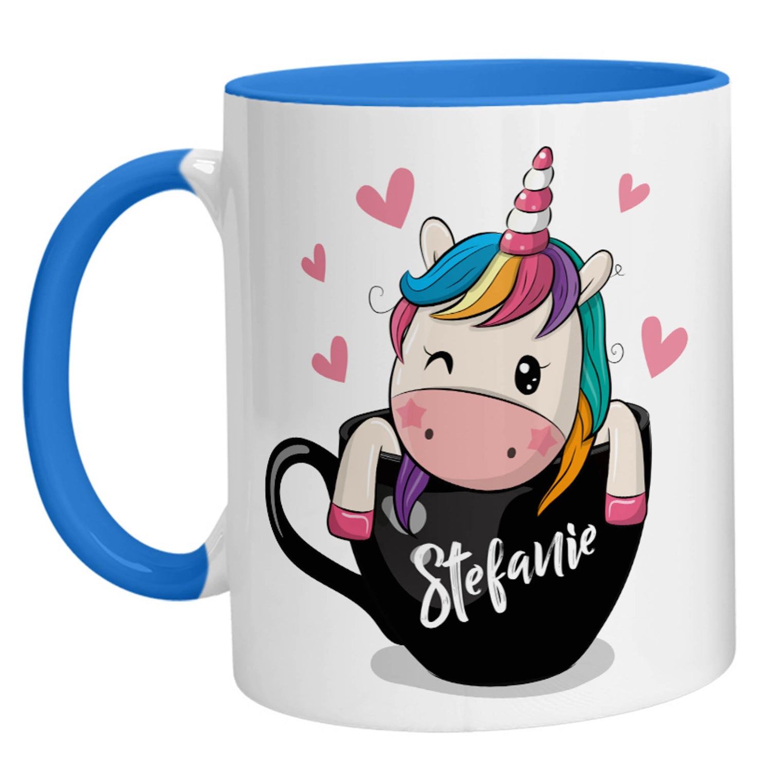 Tasse - Namenstasse Einhorn in Tasse (Personalisiert) - Zwergenstick