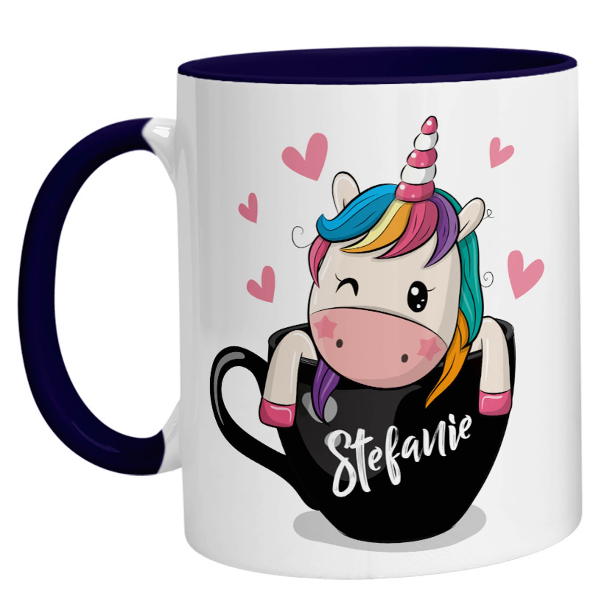 Tasse - Namenstasse Einhorn in Tasse (Personalisiert) - Zwergenstick