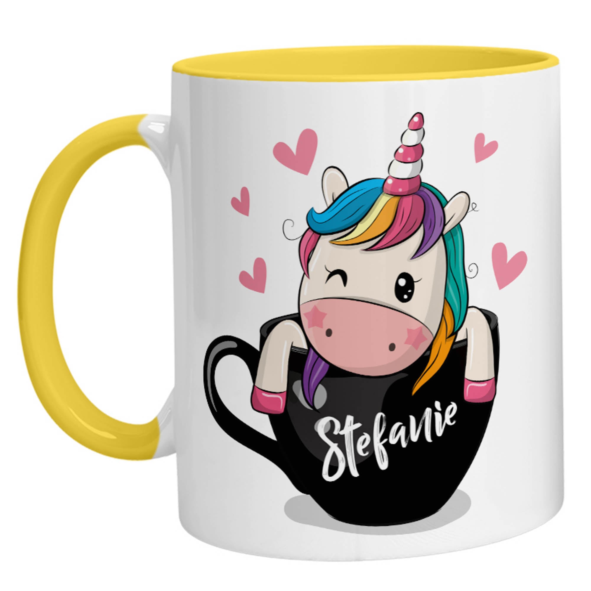 Tasse - Namenstasse Einhorn in Tasse (Personalisiert) - Zwergenstick