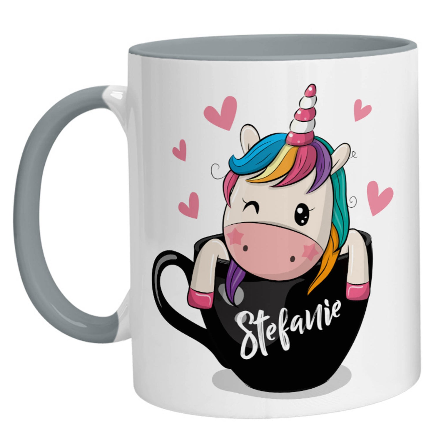 Tasse - Namenstasse Einhorn in Tasse (Personalisiert) - Zwergenstick