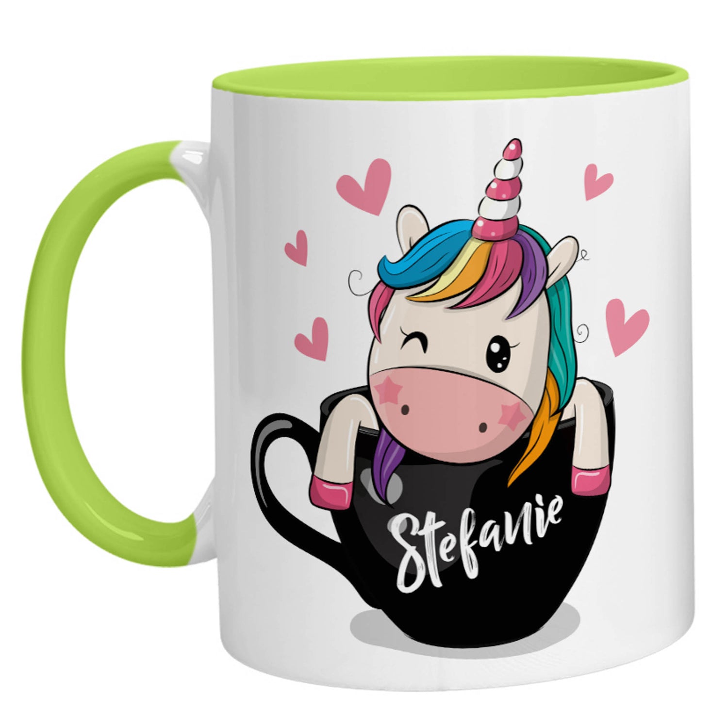 Tasse - Namenstasse Einhorn in Tasse (Personalisiert) - Zwergenstick