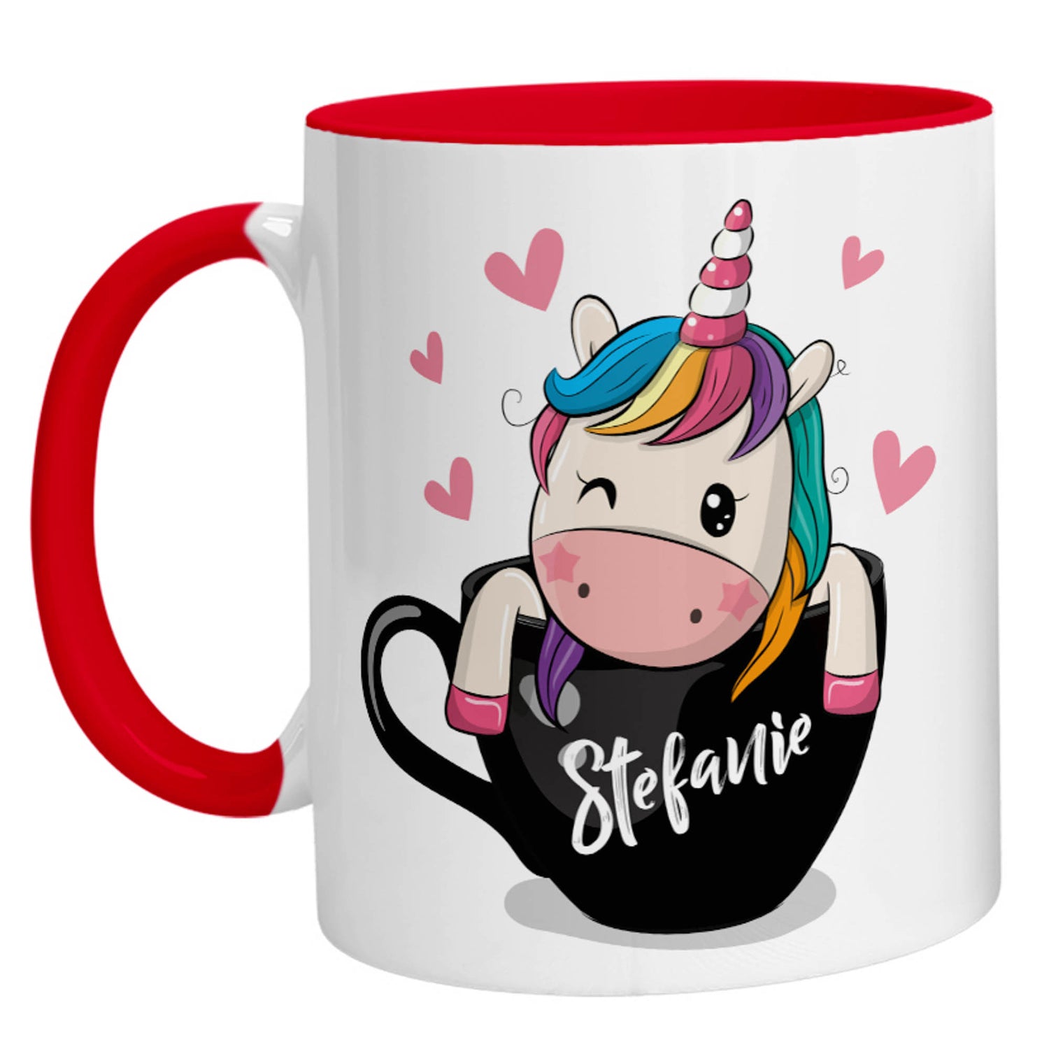 Tasse - Namenstasse Einhorn in Tasse (Personalisiert) - Zwergenstick
