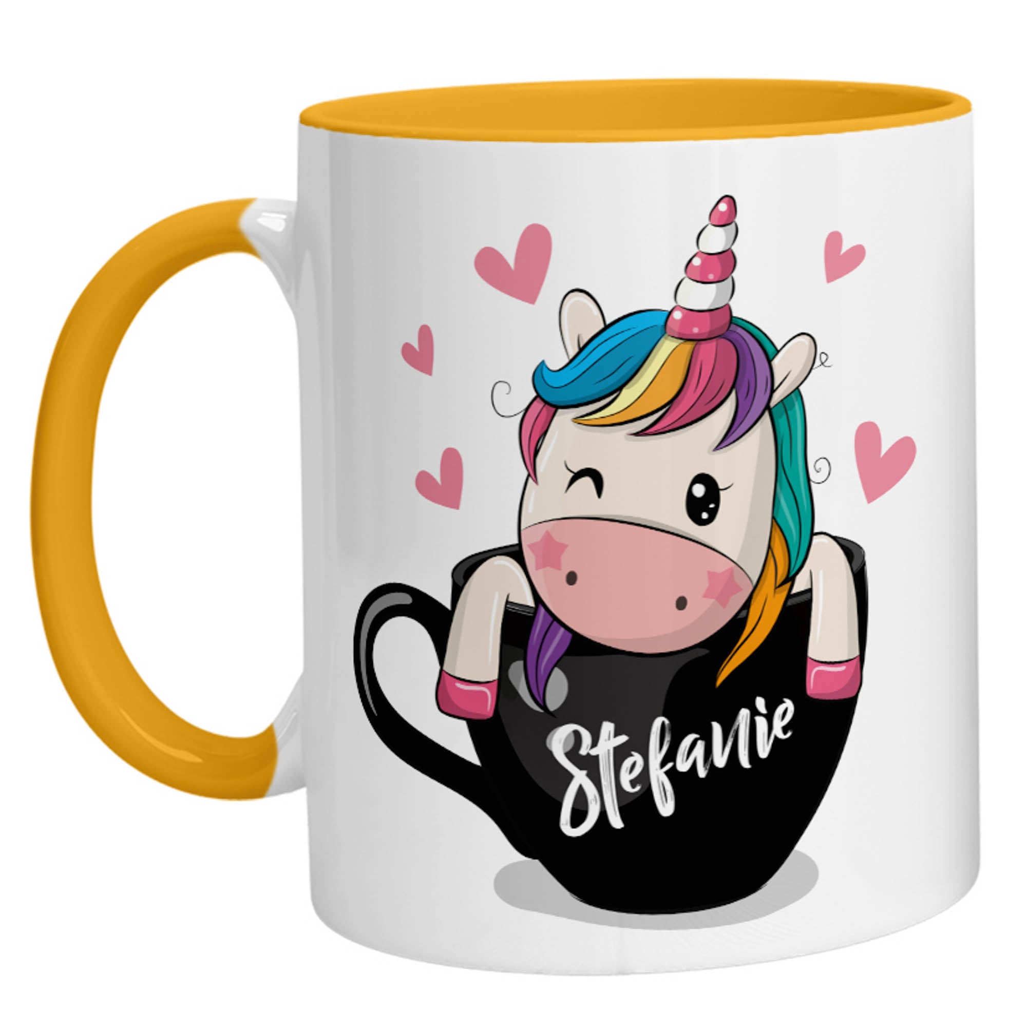 Tasse - Namenstasse Einhorn in Tasse (Personalisiert) - Zwergenstick