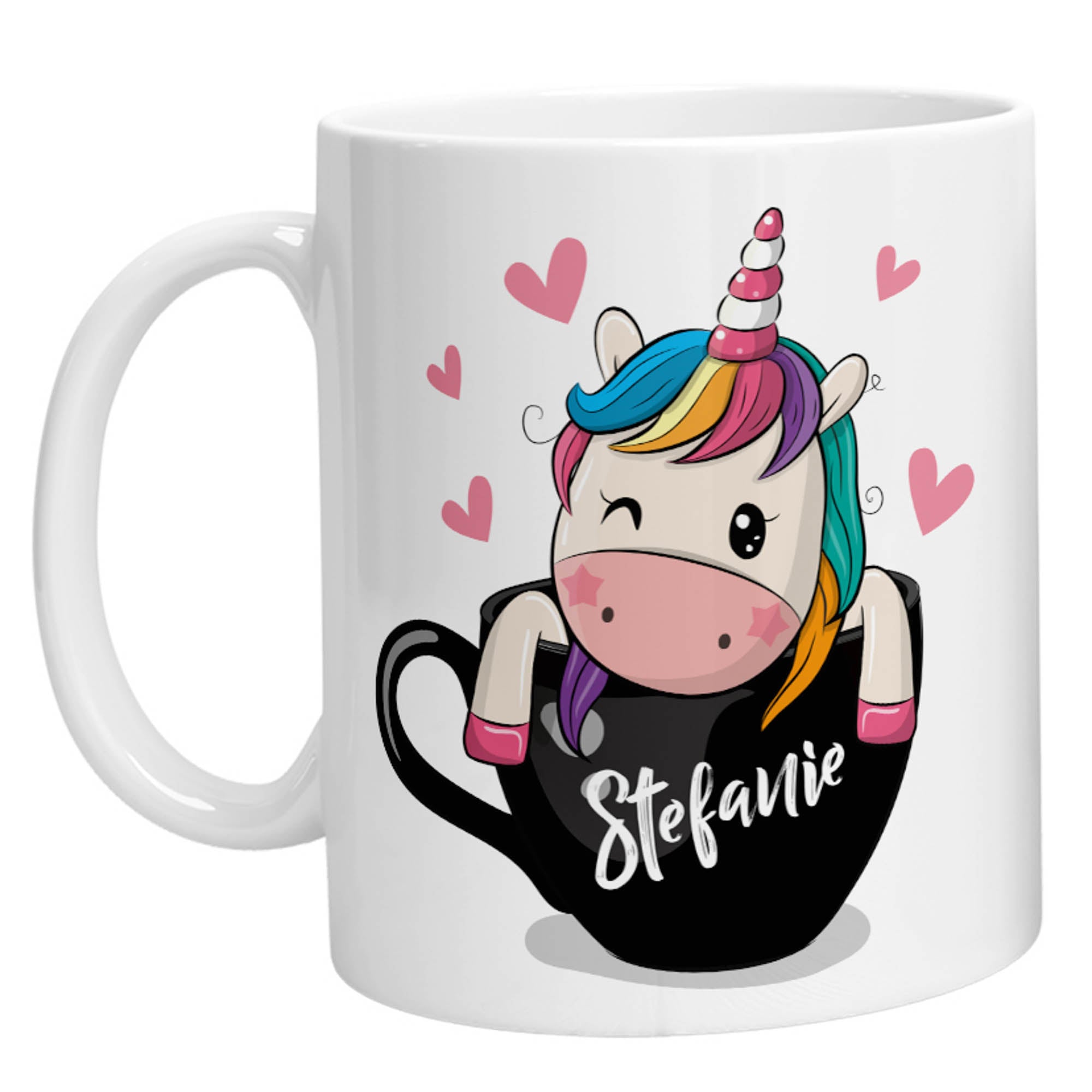 Tasse - Namenstasse Einhorn in Tasse (Personalisiert) - Zwergenstick