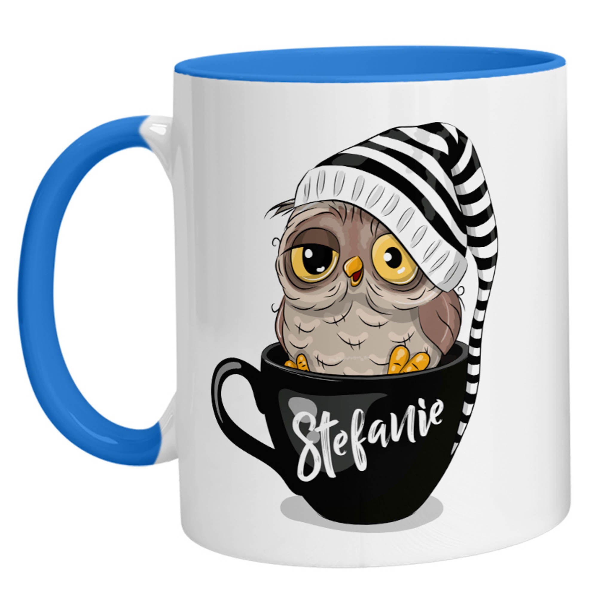 Tasse - Namenstasse Eule in Tasse (Personalisiert) - Zwergenstick