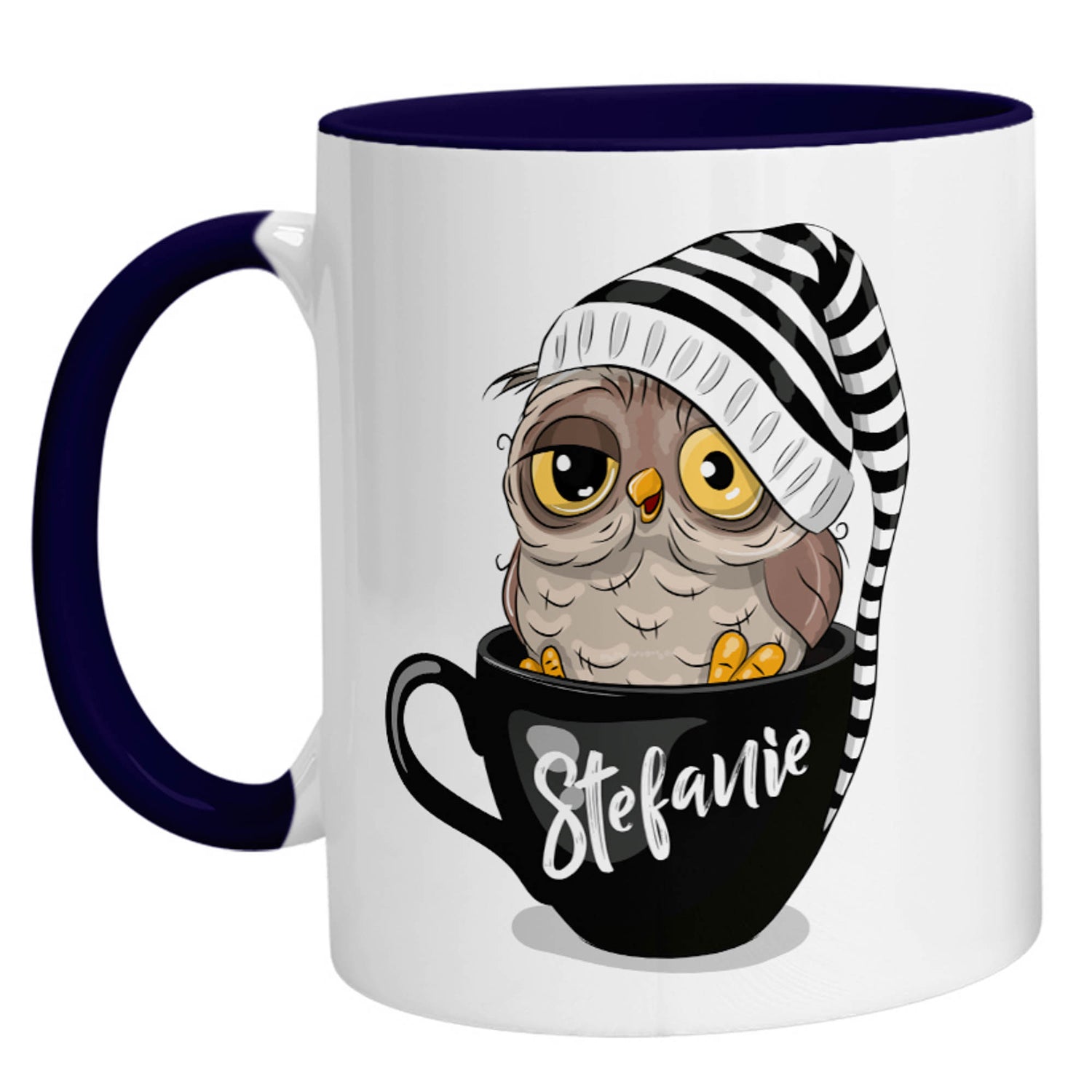 Tasse - Namenstasse Eule in Tasse (Personalisiert) - Zwergenstick