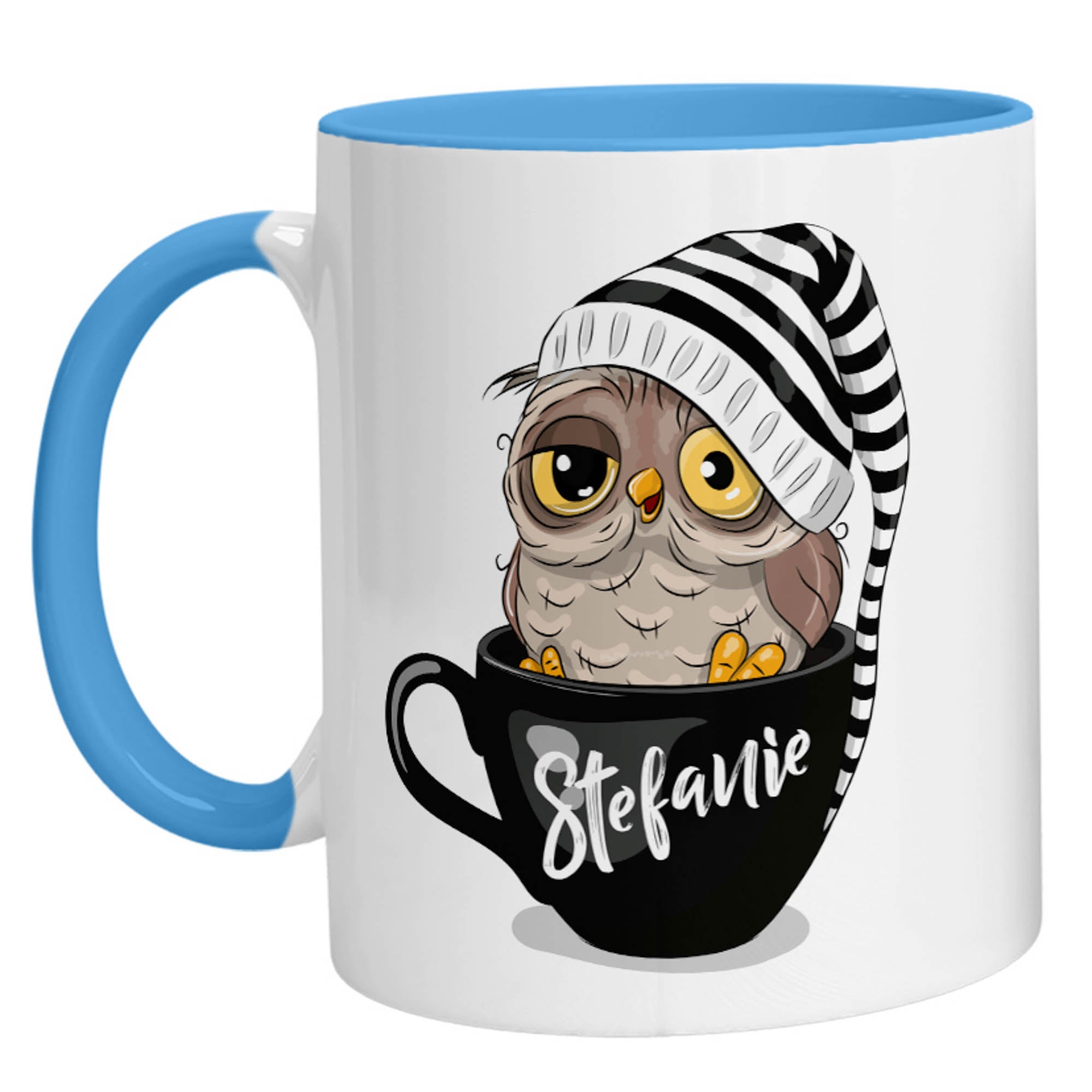 Tasse - Namenstasse Eule in Tasse (Personalisiert) - Zwergenstick