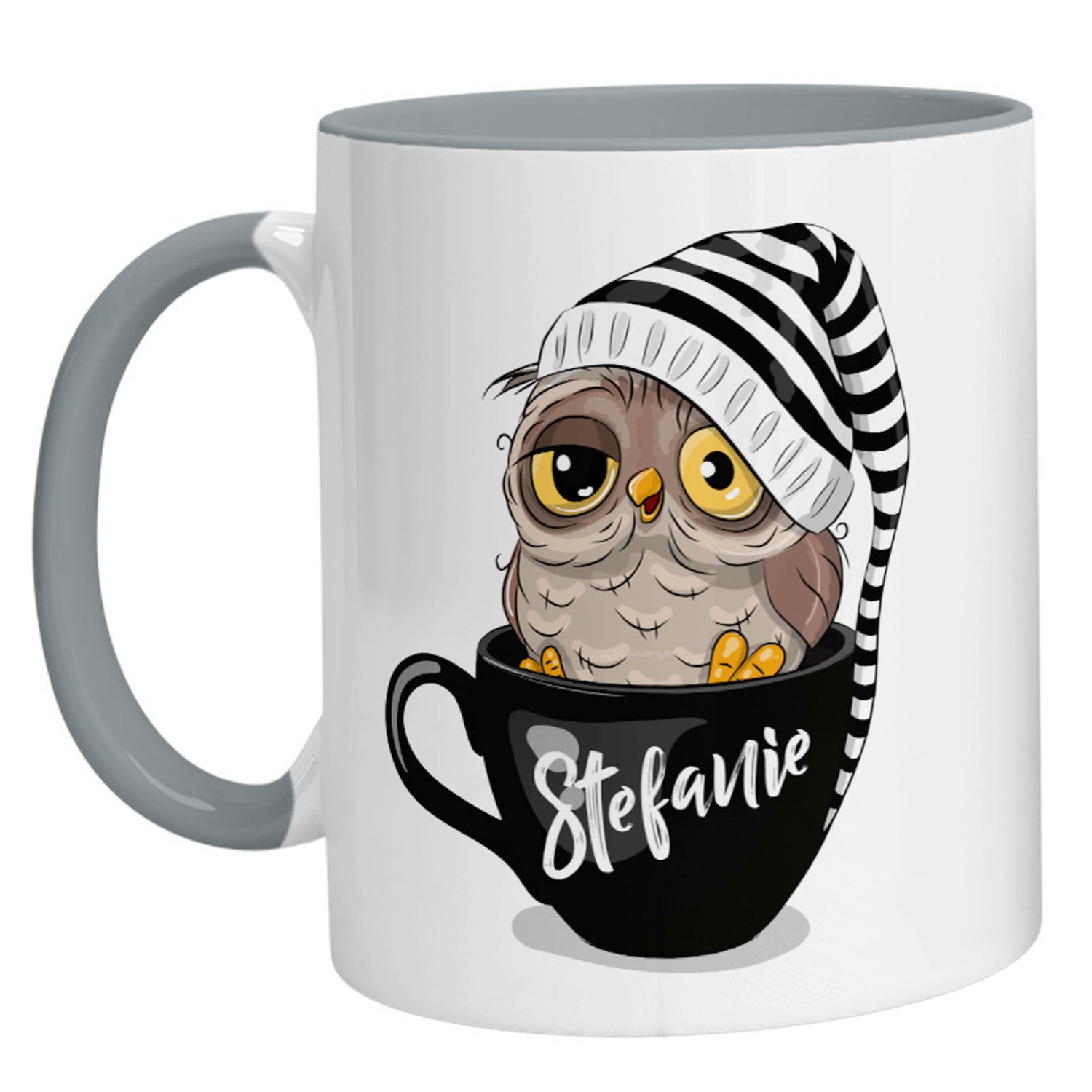 Tasse - Namenstasse Eule in Tasse (Personalisiert) - Zwergenstick