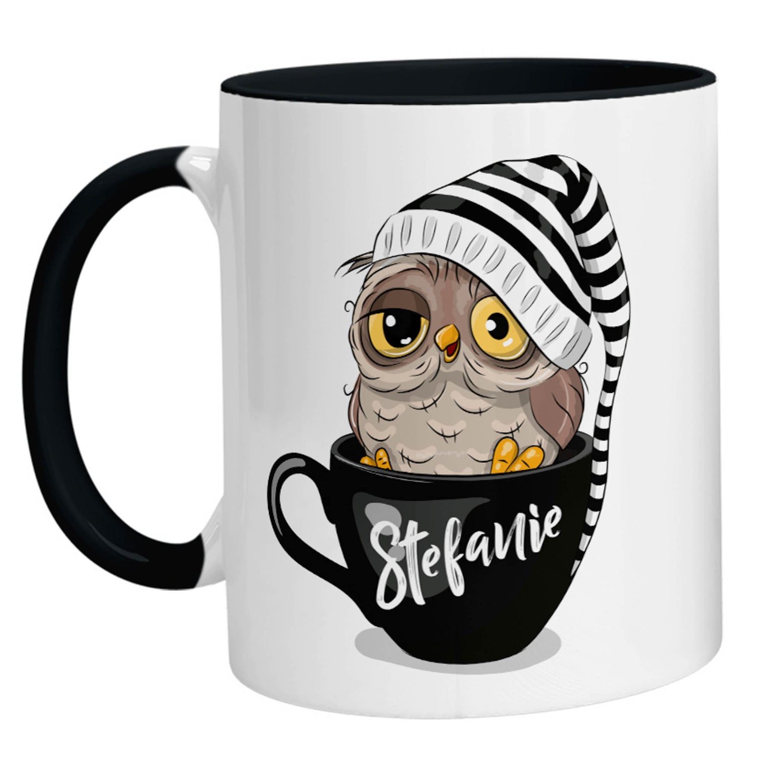 Tasse - Namenstasse Eule in Tasse (Personalisiert) - Zwergenstick