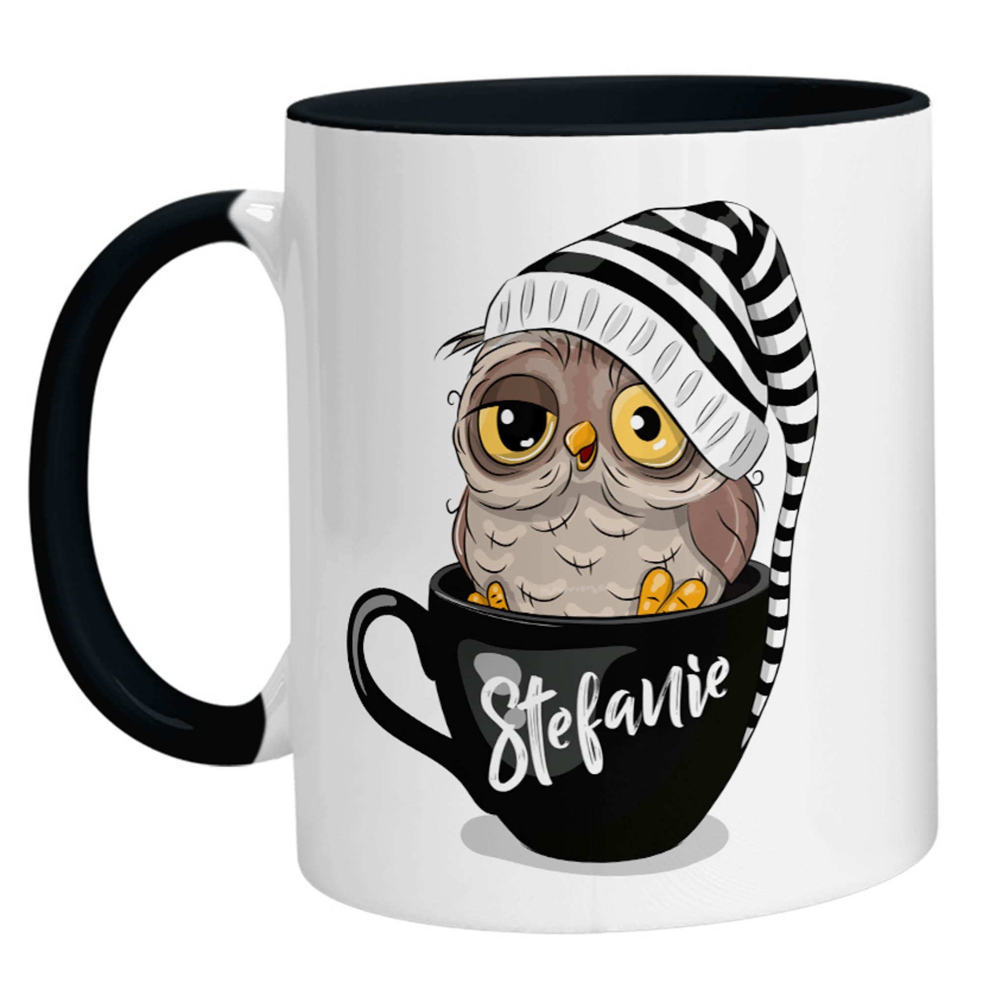 Tasse - Namenstasse Eule in Tasse (Personalisiert) - Zwergenstick