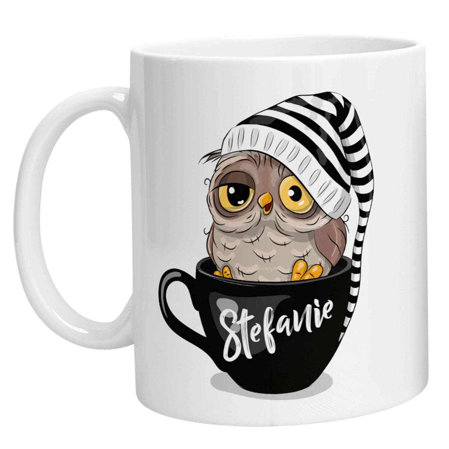 Tasse - Namenstasse Eule in Tasse (Personalisiert) - Zwergenstick