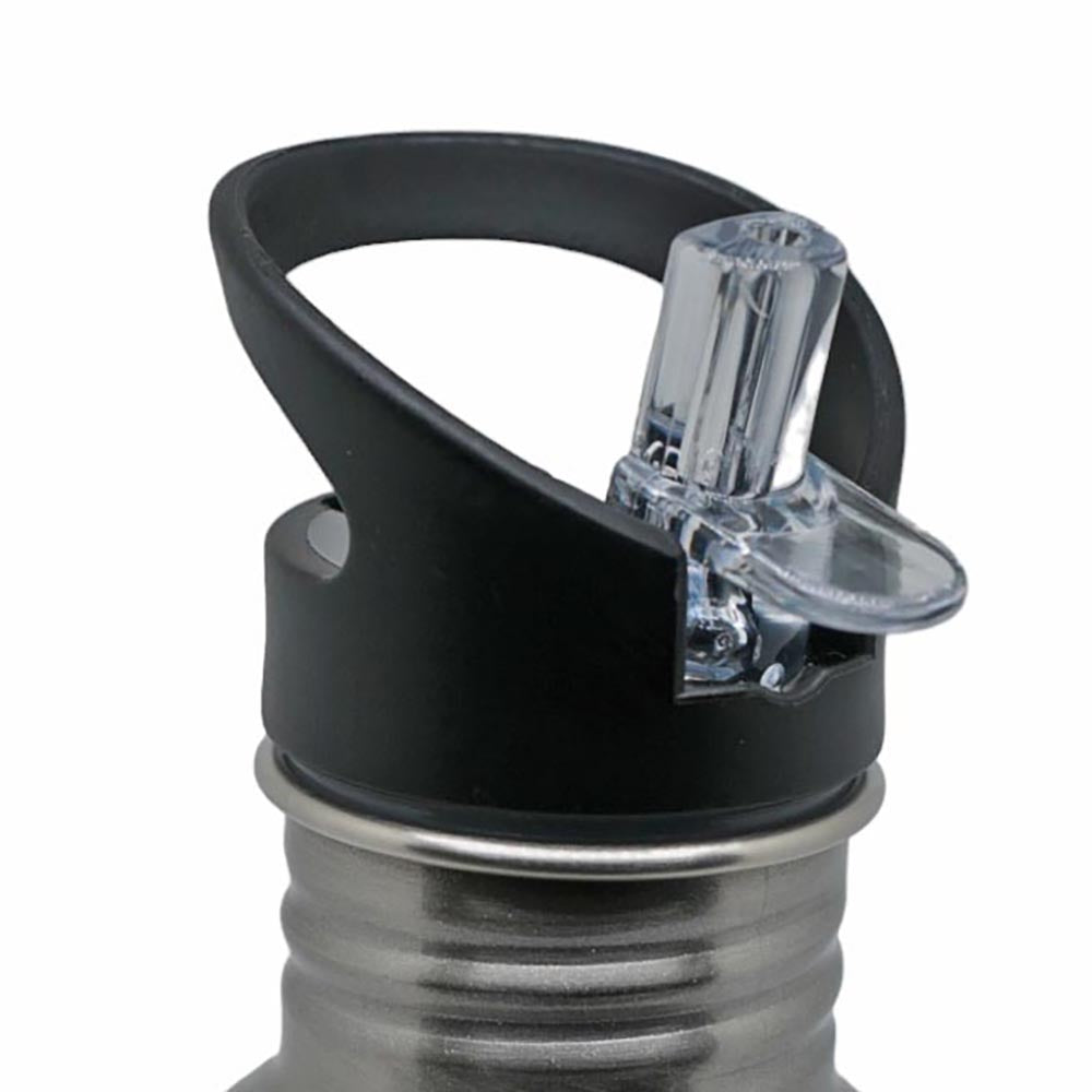 Personalisierbare Kinder-Trinkflasche mit buntem "Endlich Schulkind"-Design