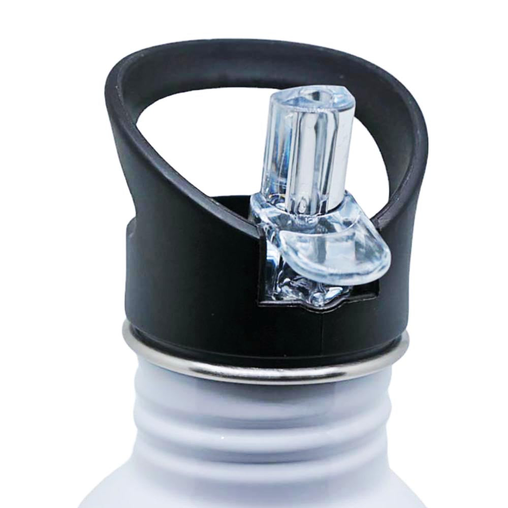 Personalisierbare Kinder-Trinkflasche mit buntem "Endlich Schulkind"-Design