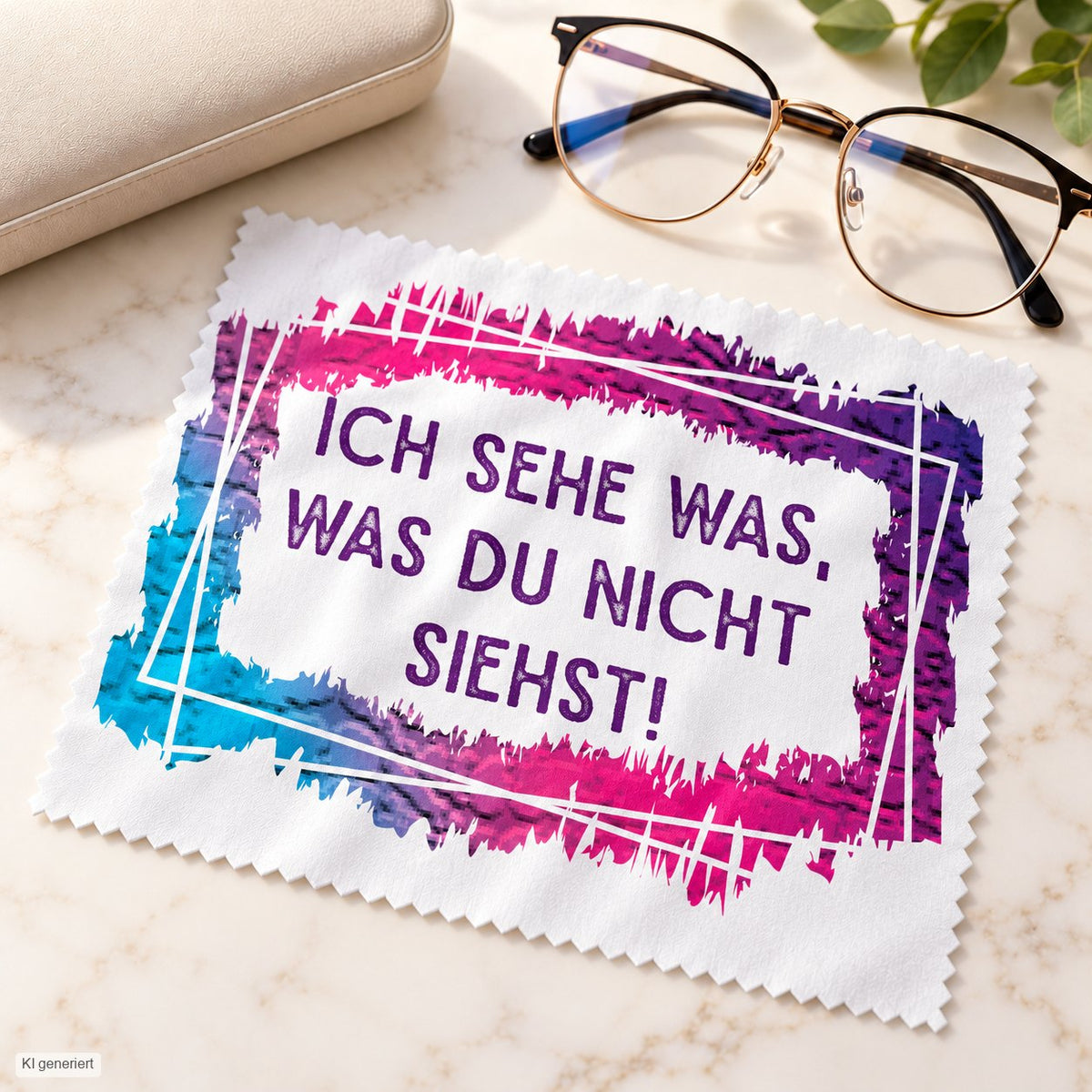 Brillenputztuch - Objektivtuch Ich sehe was, was Du nicht siehst!