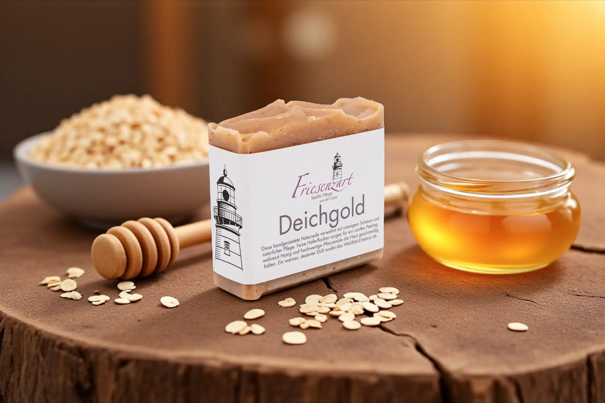 Deichgold – Cremige Honig - Hafer - Seife - Zwergenstick