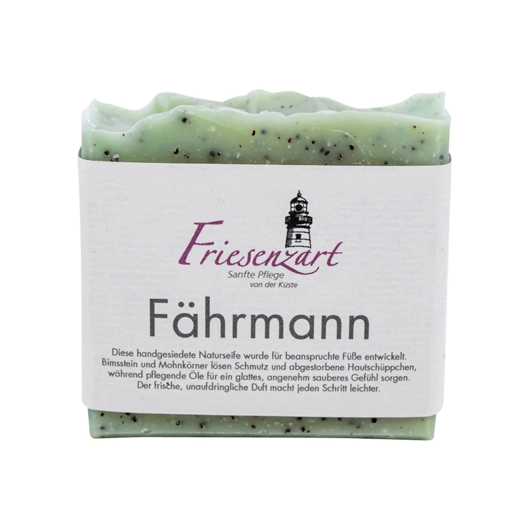 Fährmann – Peelende Fußseife mit Bimsstein & Mohn - Zwergenstick