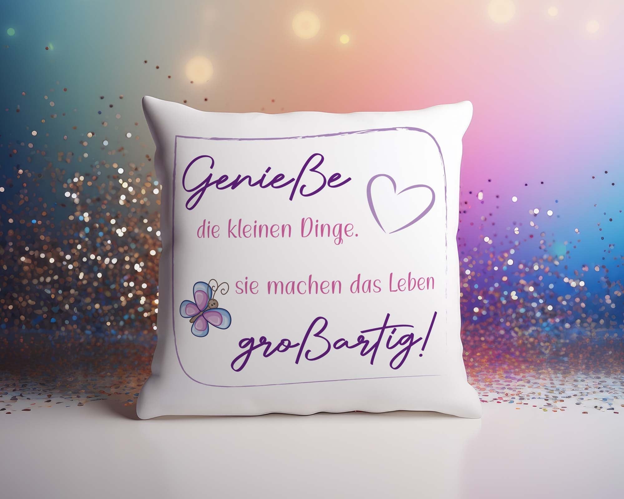 Glücksmomente Zitat - Kissen &