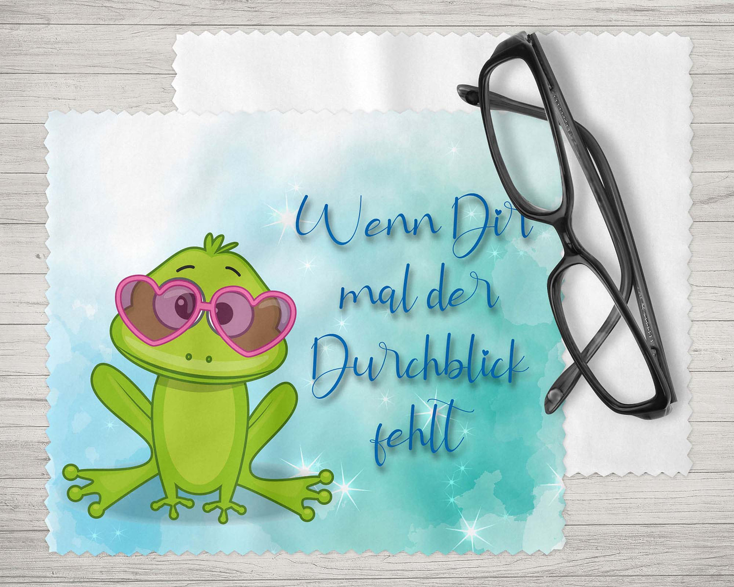 Brillenputztuch - Objektivtuch Wenn Dir mal der Durchblick fehlt Frosch - Zwergenstick