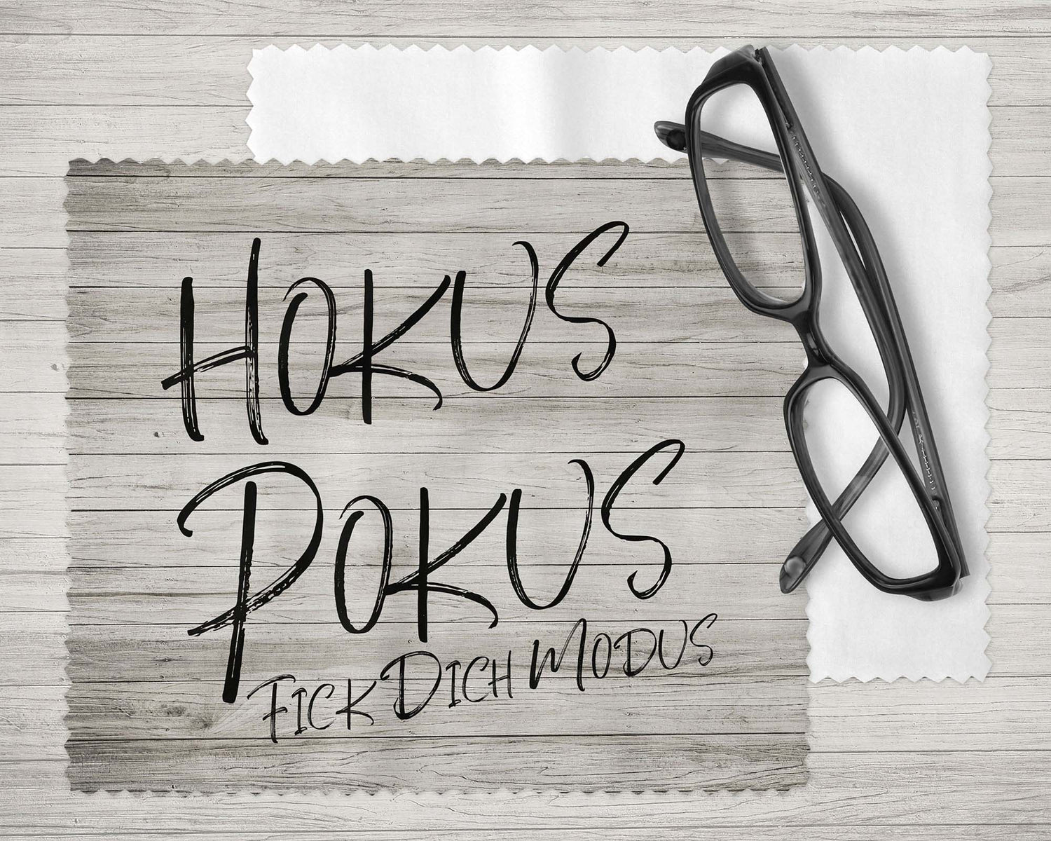 Brillenputztuch - Objektivtuch Hokus Pokus Fick Dich Modus - Zwergenstick