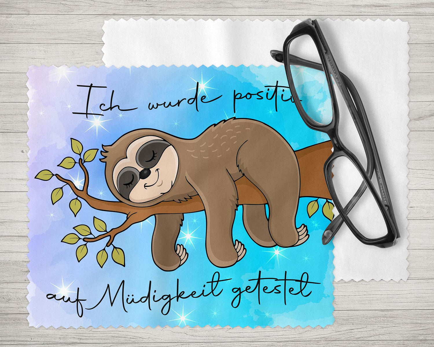 Brillenputztuch - Objektivtuch Positiv auf Müdigkeit getestet - Zwergenstick