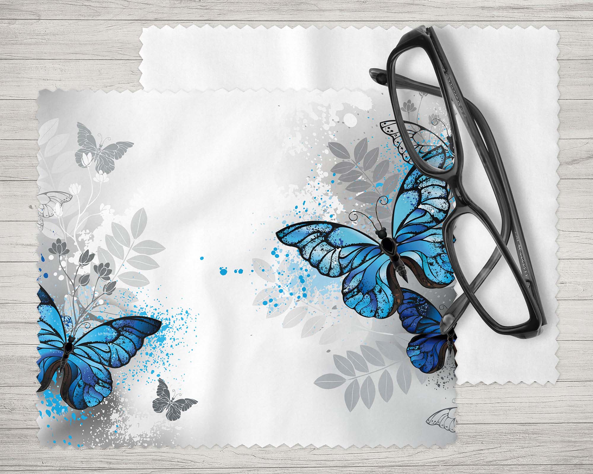 Brillenputztuch - Objektivtuch Schmetterlinge - Zwergenstick