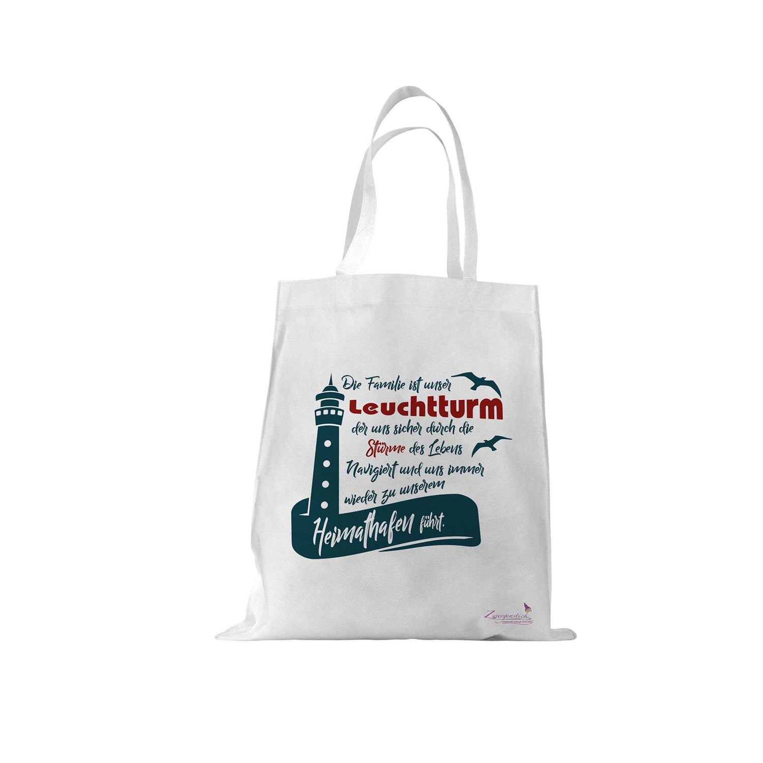 Einkaufstasche - Die Familie ist unser Leuchtturm - Zwergenstick