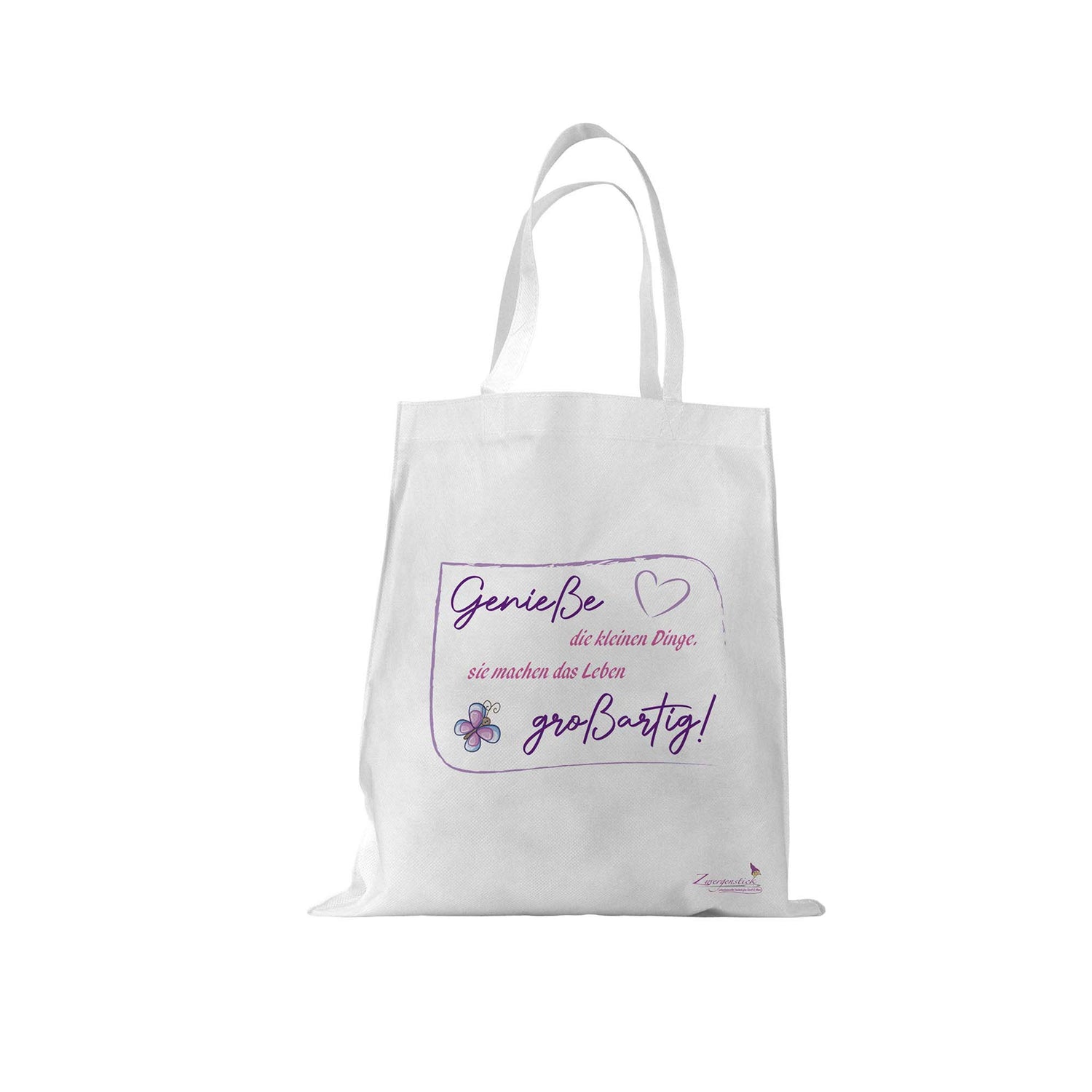 Einkaufstasche - Genieße die kleinen Dinge - Zwergenstick