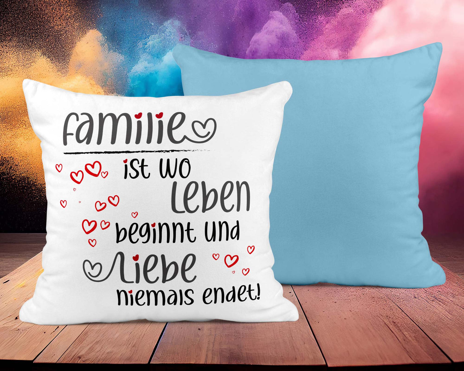 Liebevolles Familien-Kissen &