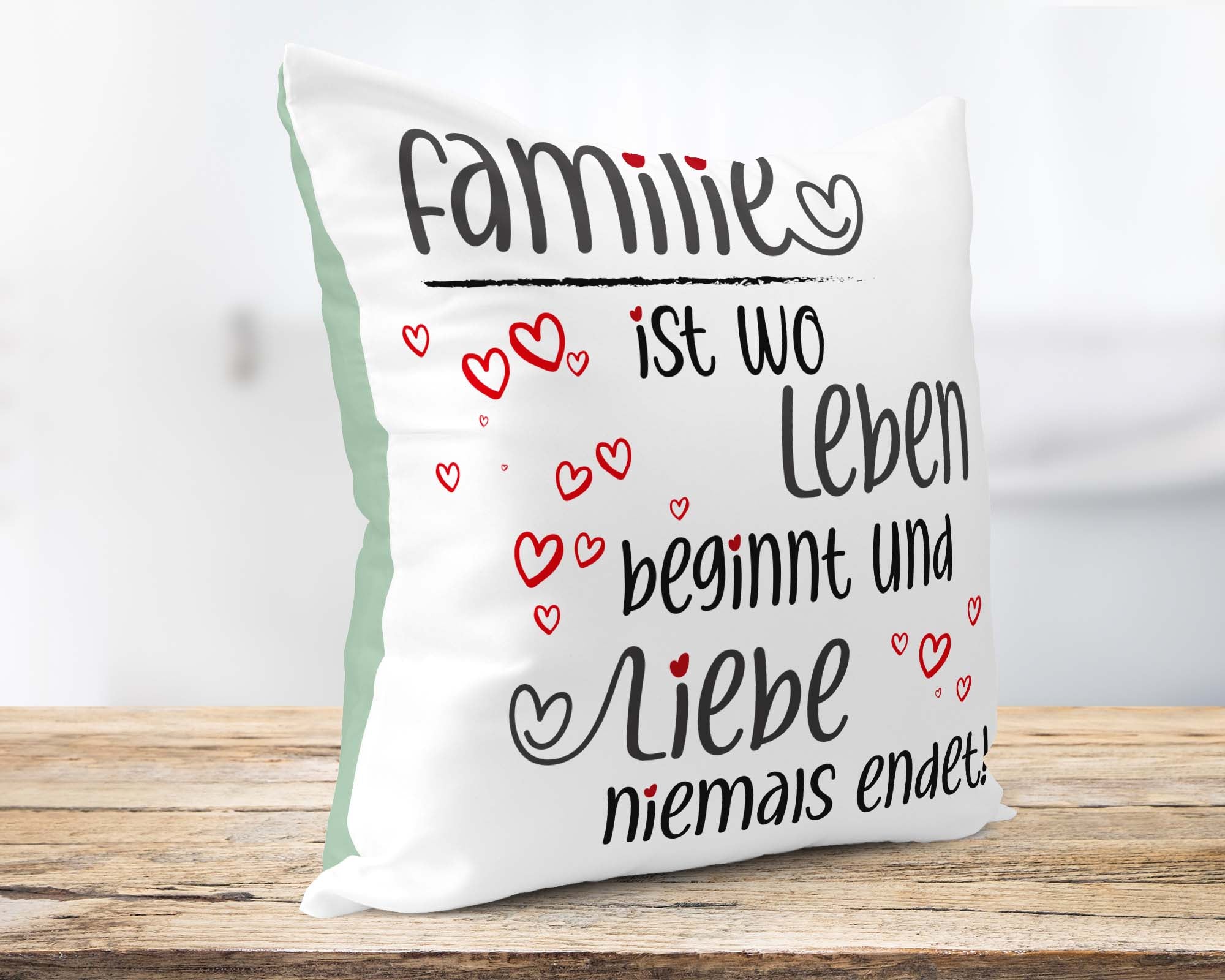 Liebevolles Familien-Kissen &