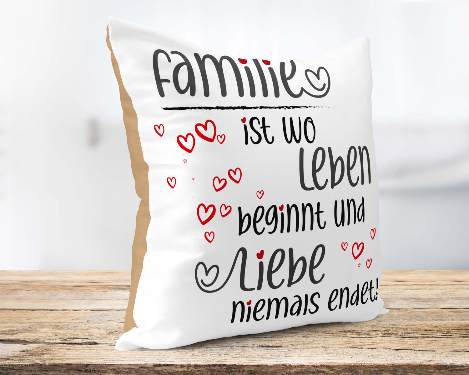 Liebevolles Familien-Kissen &