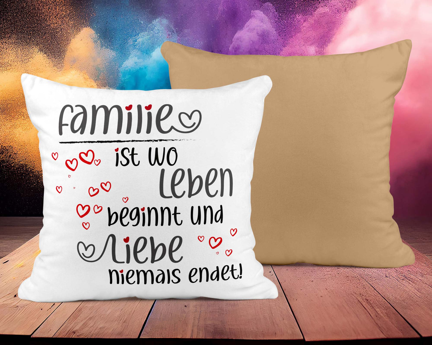 Liebevolles Familien-Kissen &