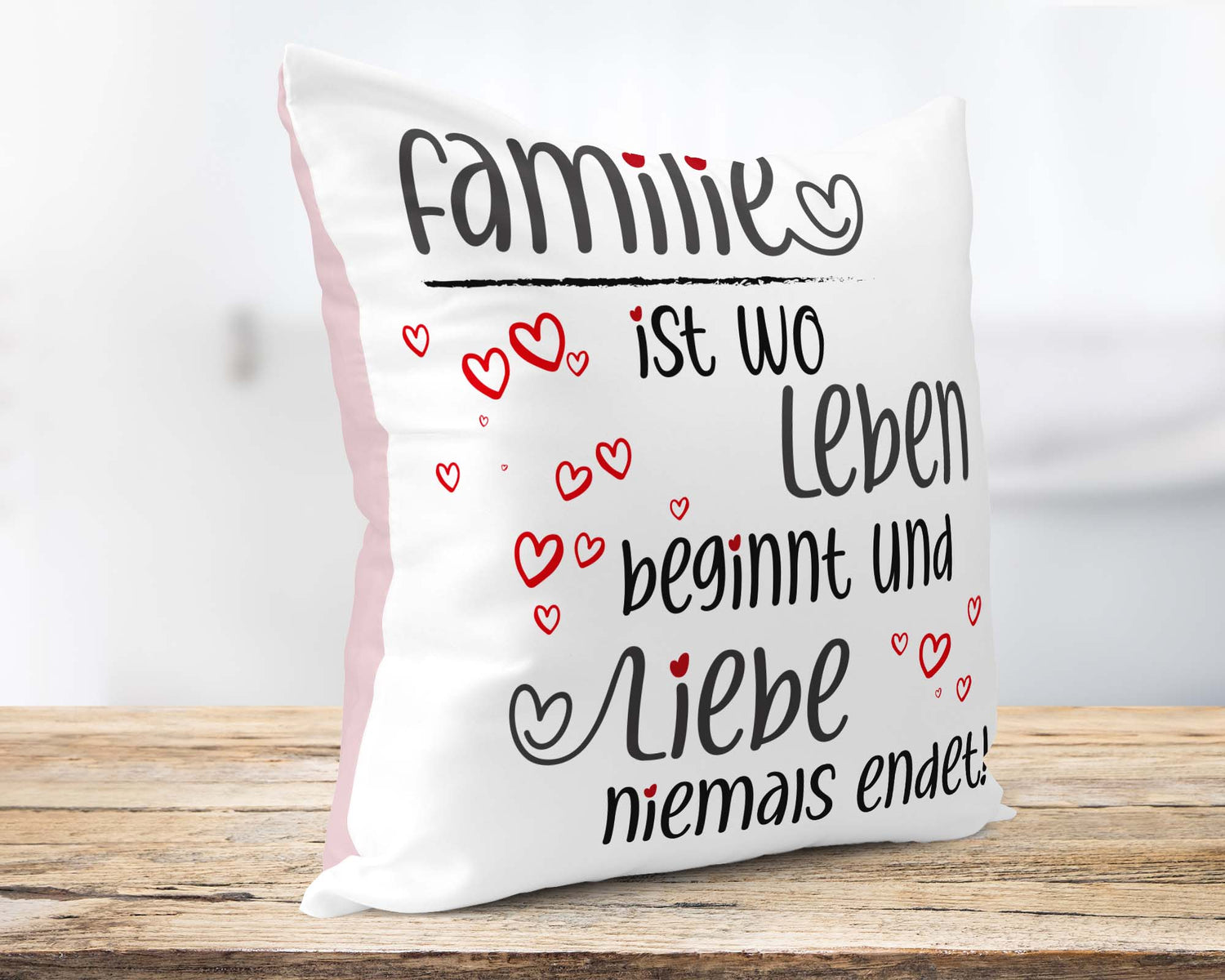 Liebevolles Familien-Kissen &